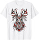 Reindeer Motif Illustration Reindeer T-Shirt - T-Shirt | White