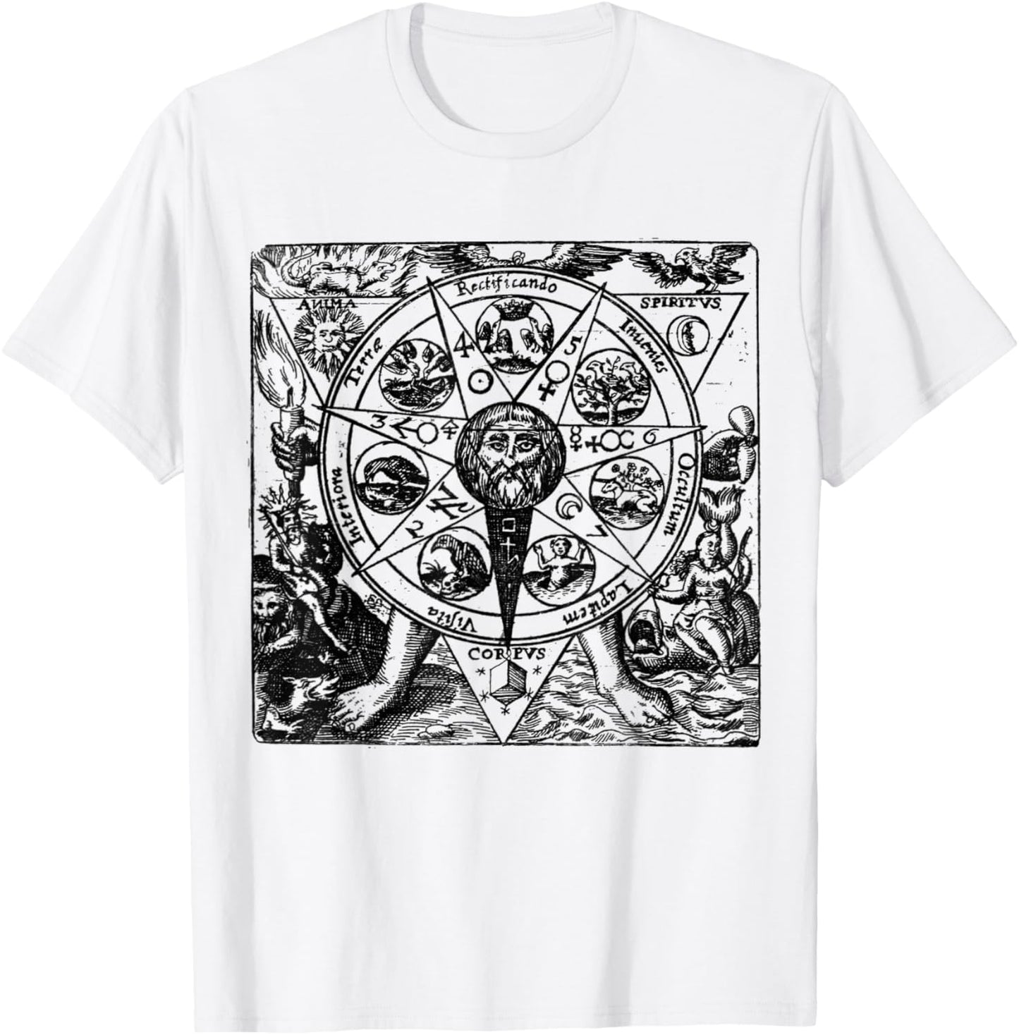 Great Hermetic Arcanum, Alchemist Occult Esoteric T-Shirt - T-Shirt | White