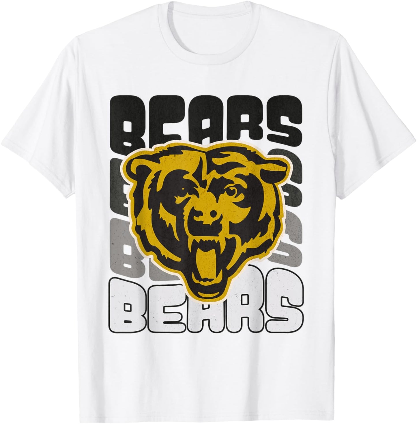 Bear Mascot School Spirit Sports Team Logo Mom Football Game T-Shirt - T-Shirt | White