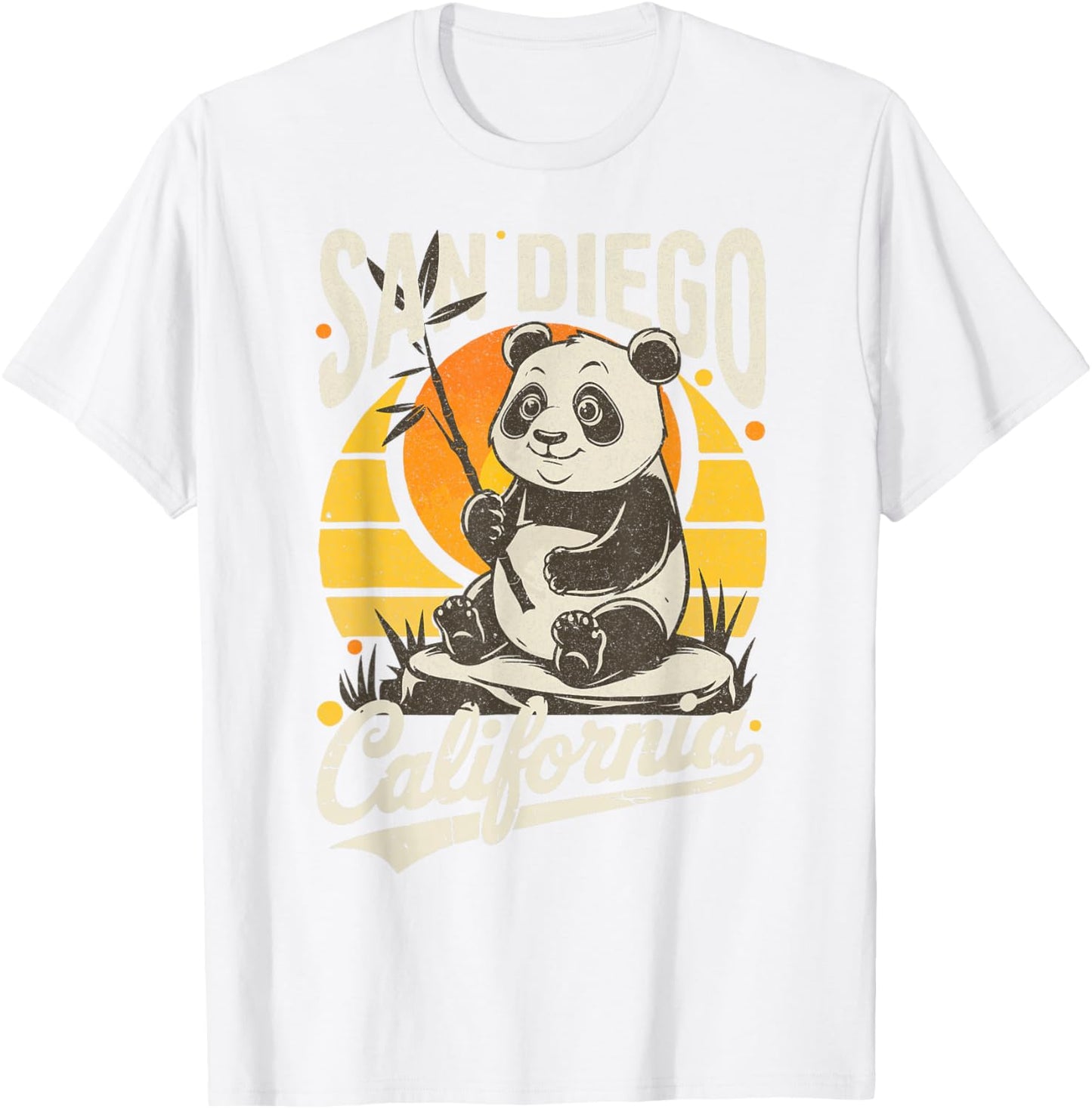 San Diego Retro Panda Zoo California State Costume T-Shirt - T-Shirt | White