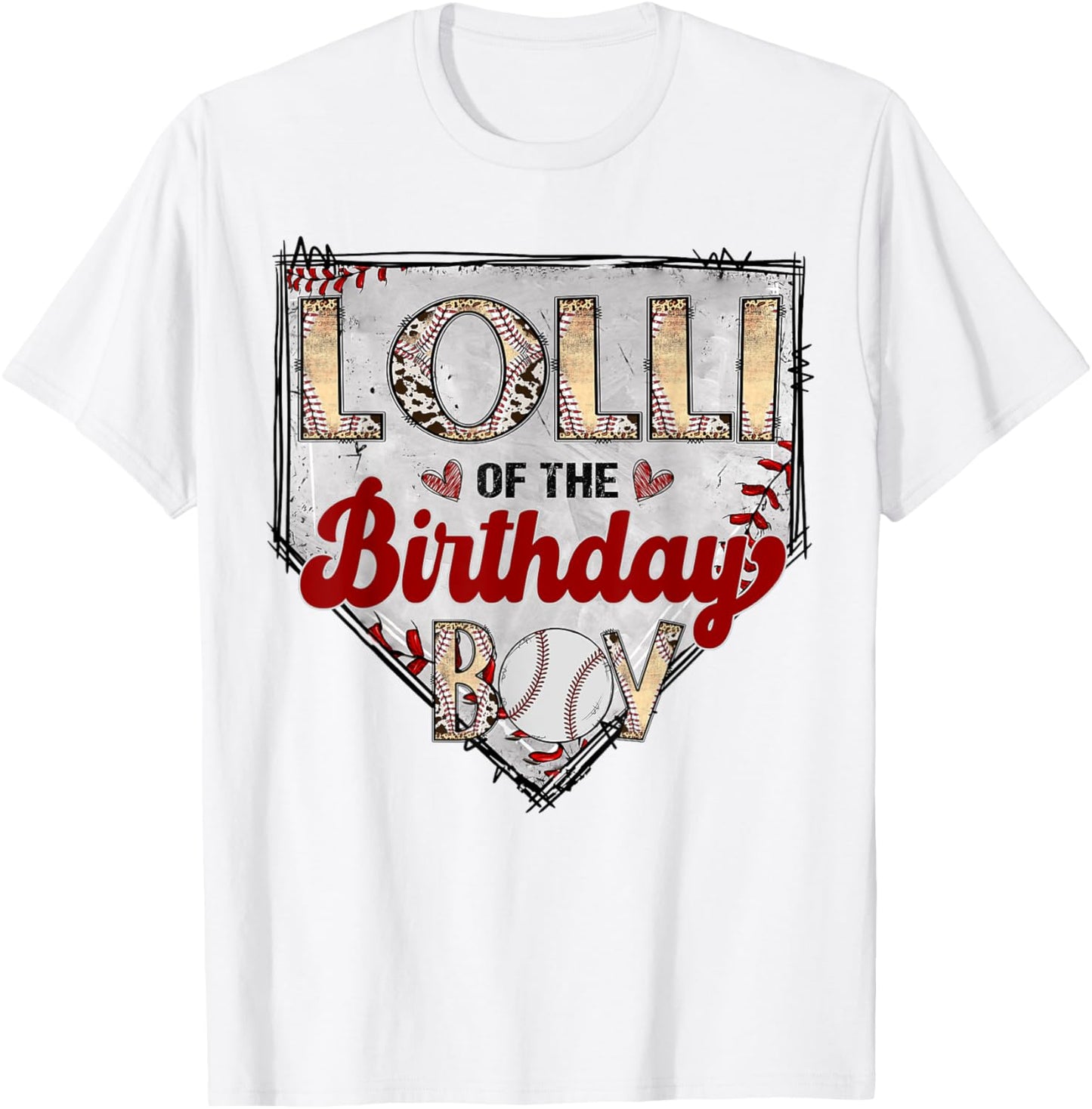 Lolli Of The Birthday Boy Baseball Lover Birthday Party T-Shirt - T-Shirt | White