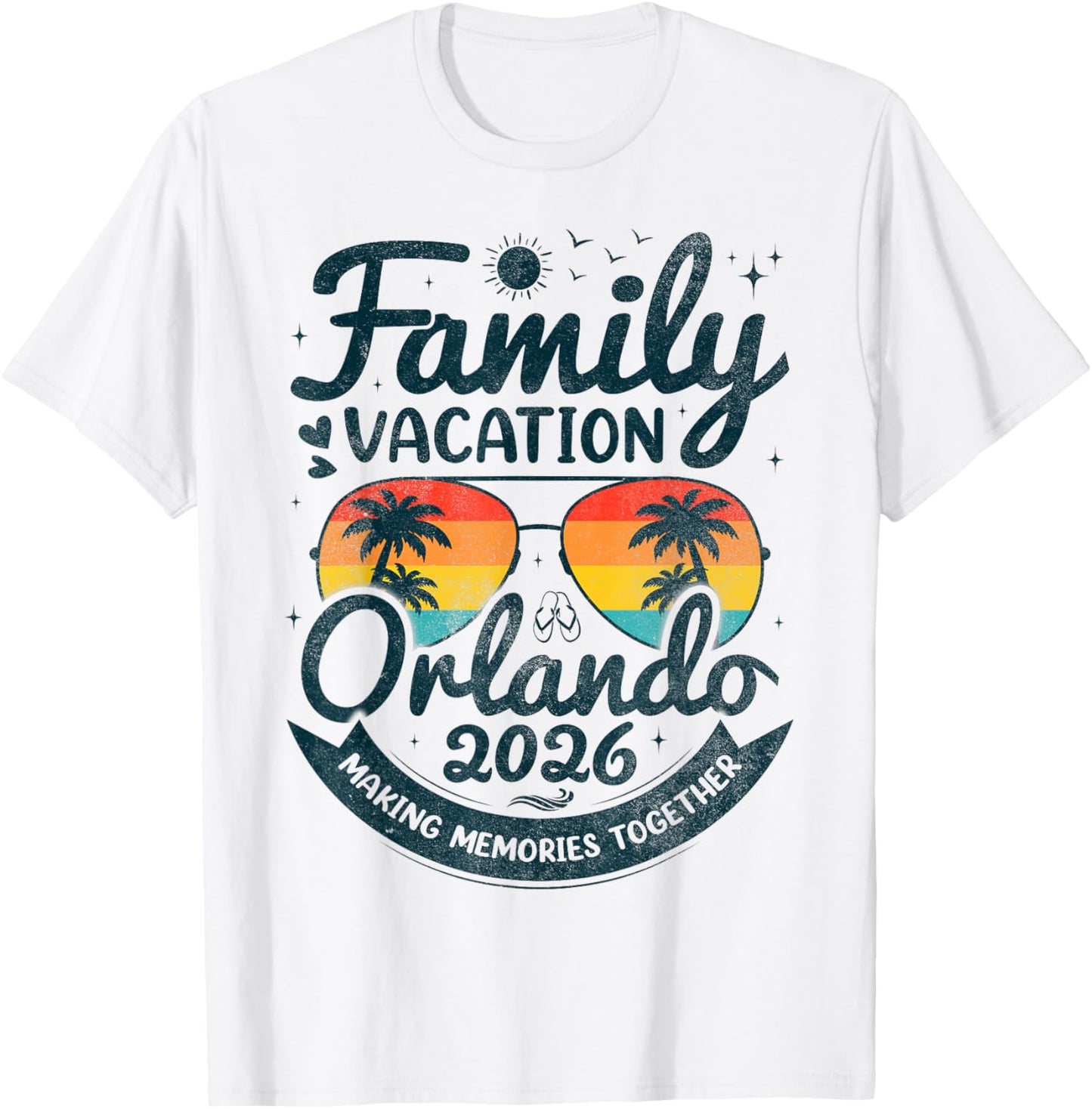 Family Vacation Orlando Beach 2026 Vintage Florida Group T-Shirt - T-Shirt | White