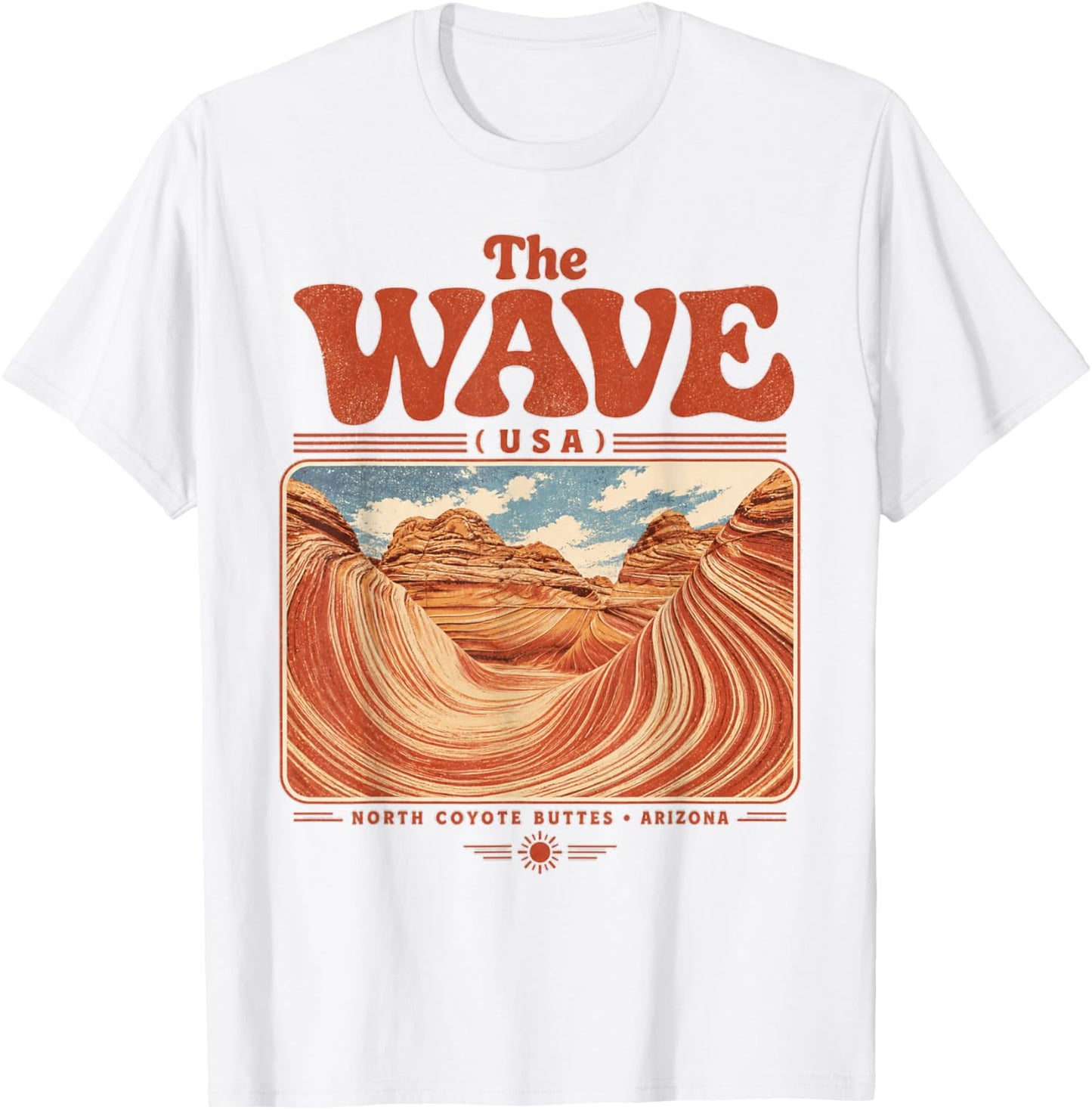 The Wave North Coyote Buttes Arizona Vintage T-Shirt - T-Shirt | White