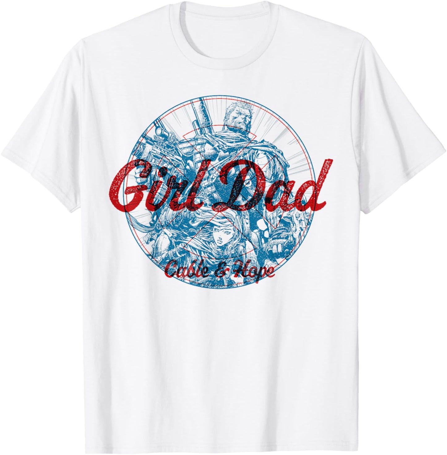 Marvel X-Men Father's Day Cable & Hope Girl Dad X-Men Logo T-Shirt - T-Shirt | White