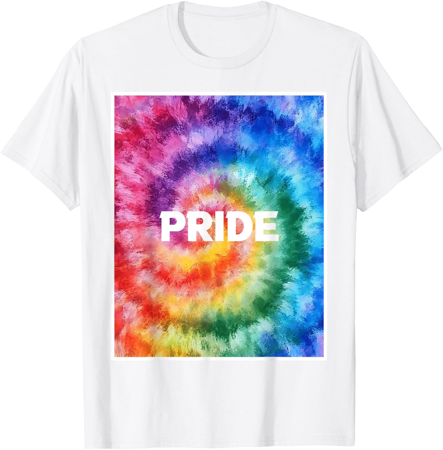 Rainbow Tie Dye Gay Pride Human Rights LGBTQ Queer Ally T-Shirt - T-Shirt | White