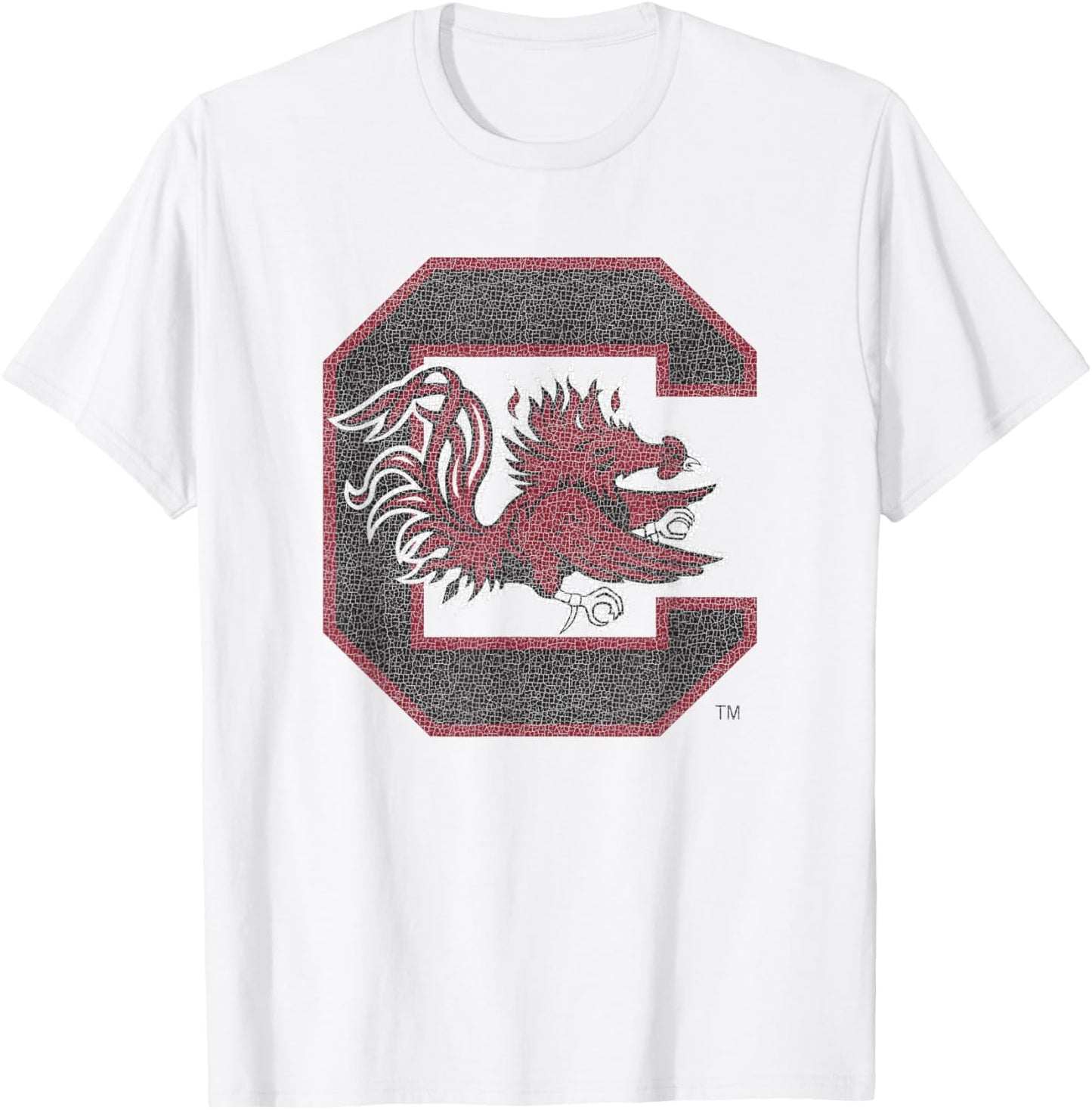 South Carolina Gamecocks Vintage Icon Heather Gray T-Shirt - T-Shirt | White