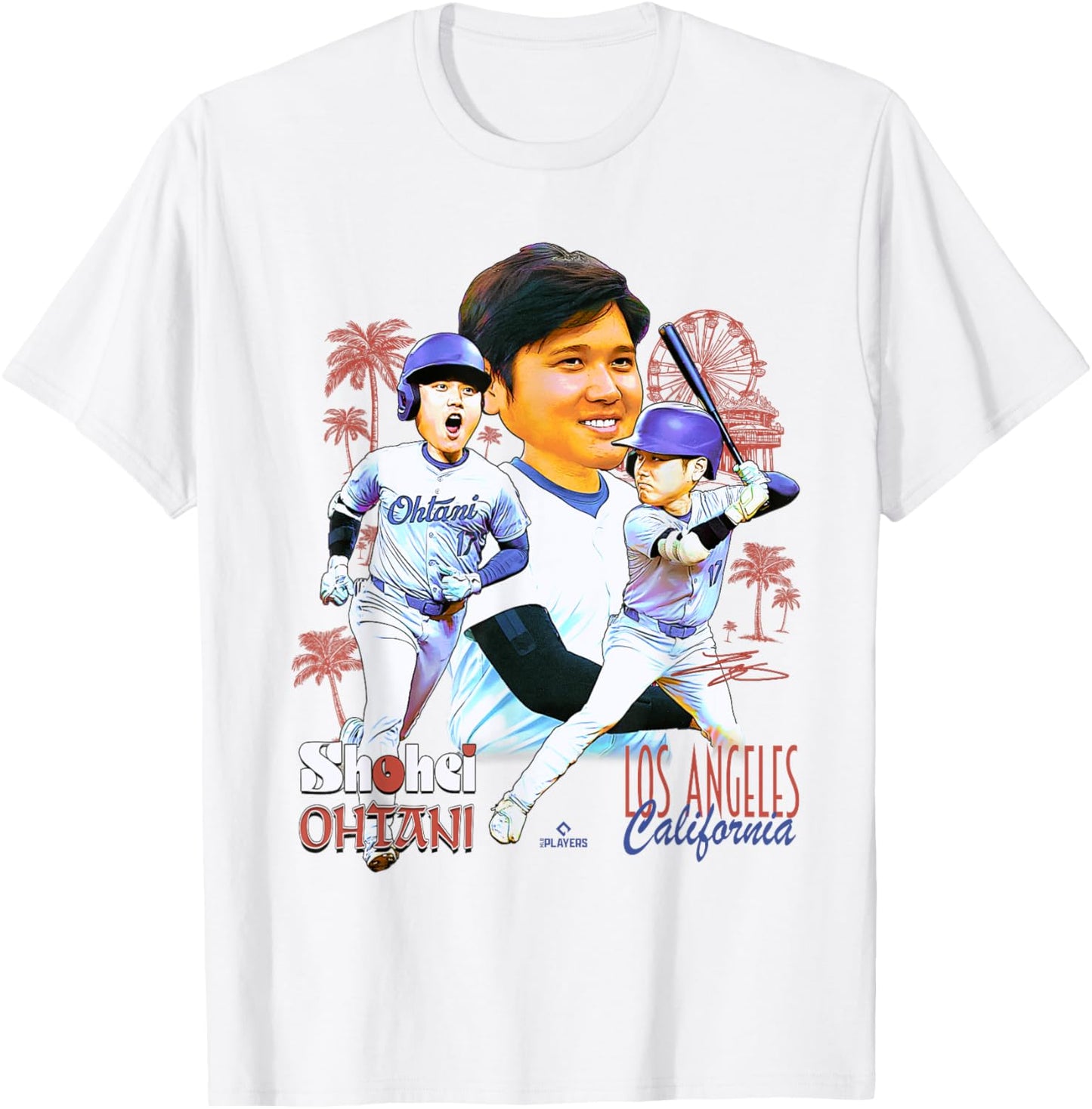 Shohei Ohtani | Los Angeles D Baseball Players | MLBSOH701K T-Shirt - T-Shirt | White