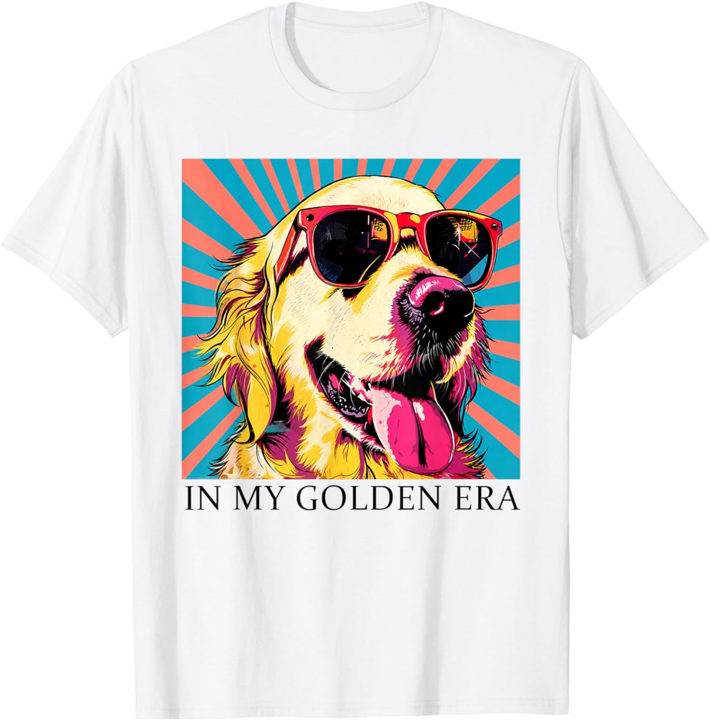 in My Golden Retriever 70s Era Funny Retriever Graphic T-Shirt - T-Shirt | White