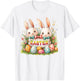 Happy Easter Day - Cute Easter Egg Fun - Couple Bunny Easter T-Shirt - T-Shirt | White