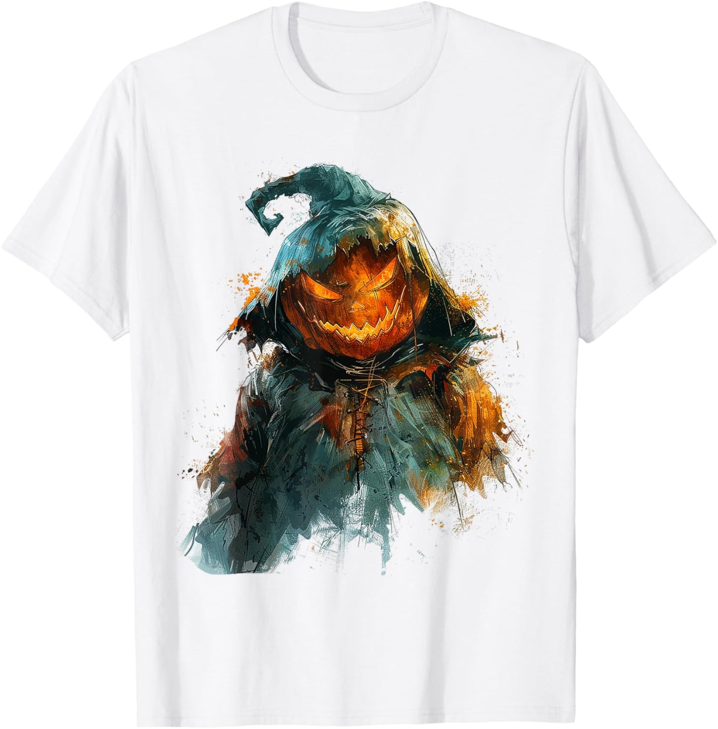Pumpkin Costume Halloween Graphic Art Pumpkin T-Shirt - T-Shirt | White