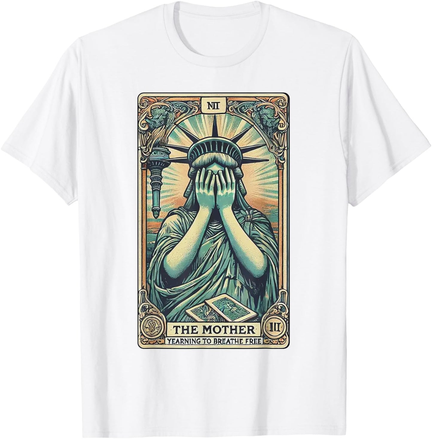 The Mother Crying Sculpture liberties T-Shirt - T-Shirt | White