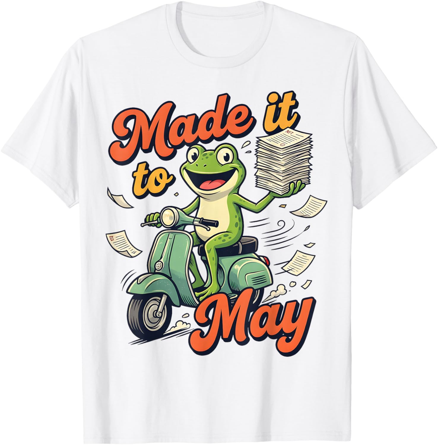 Funny Frog Made It to May Teacher Last Day T-Shirt - T-Shirt | White