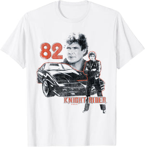 Knight Rider 82 Ikonisches Retro-Design T-Shirt - T-Shirt | White