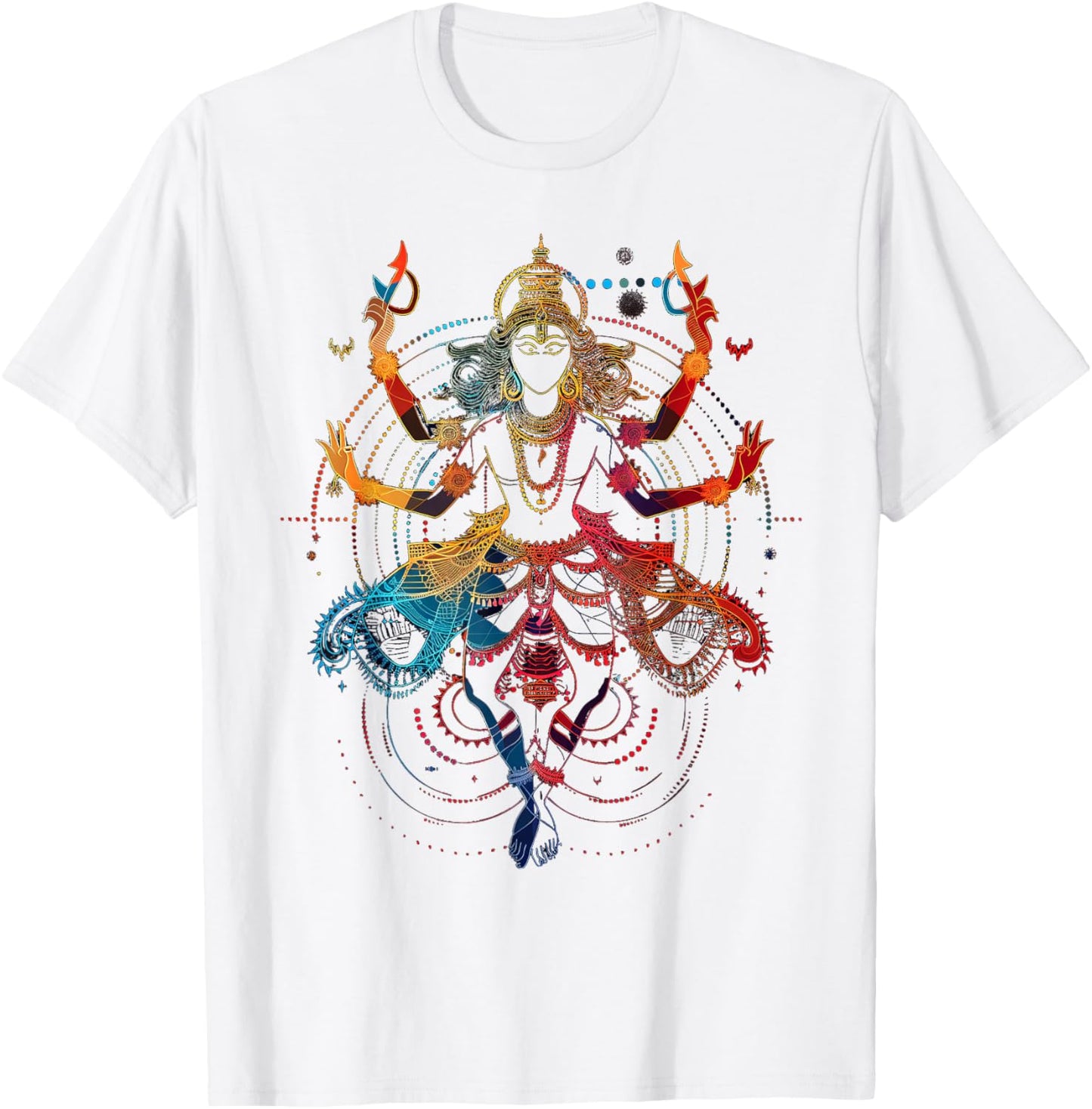 Shiva spiritual hindu god tandava dance yoga meditation T-Shirt - T-Shirt | White