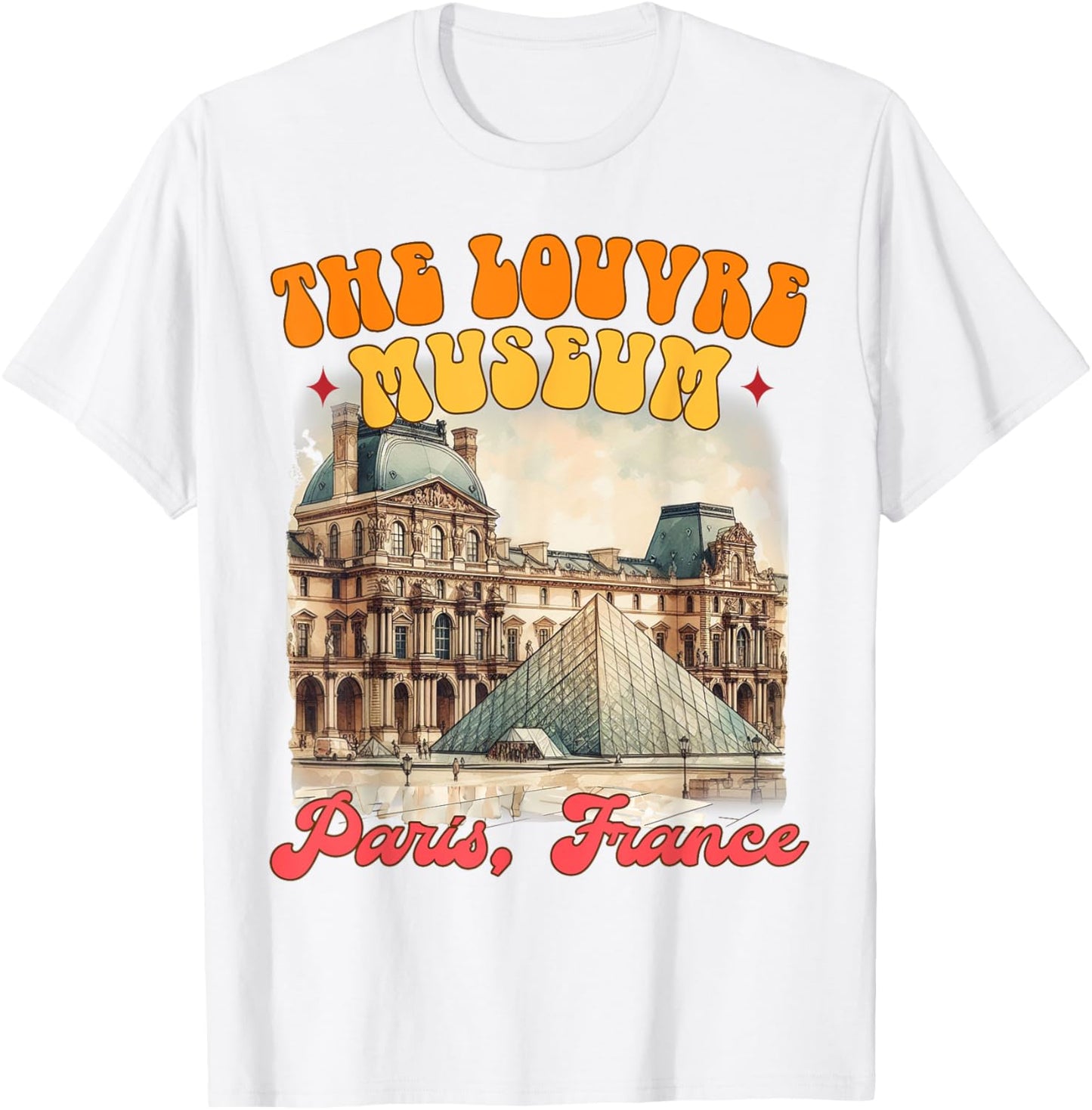 Paris Travel France Trip Vacation The Louvre Museum Paris T-Shirt - T-Shirt | White