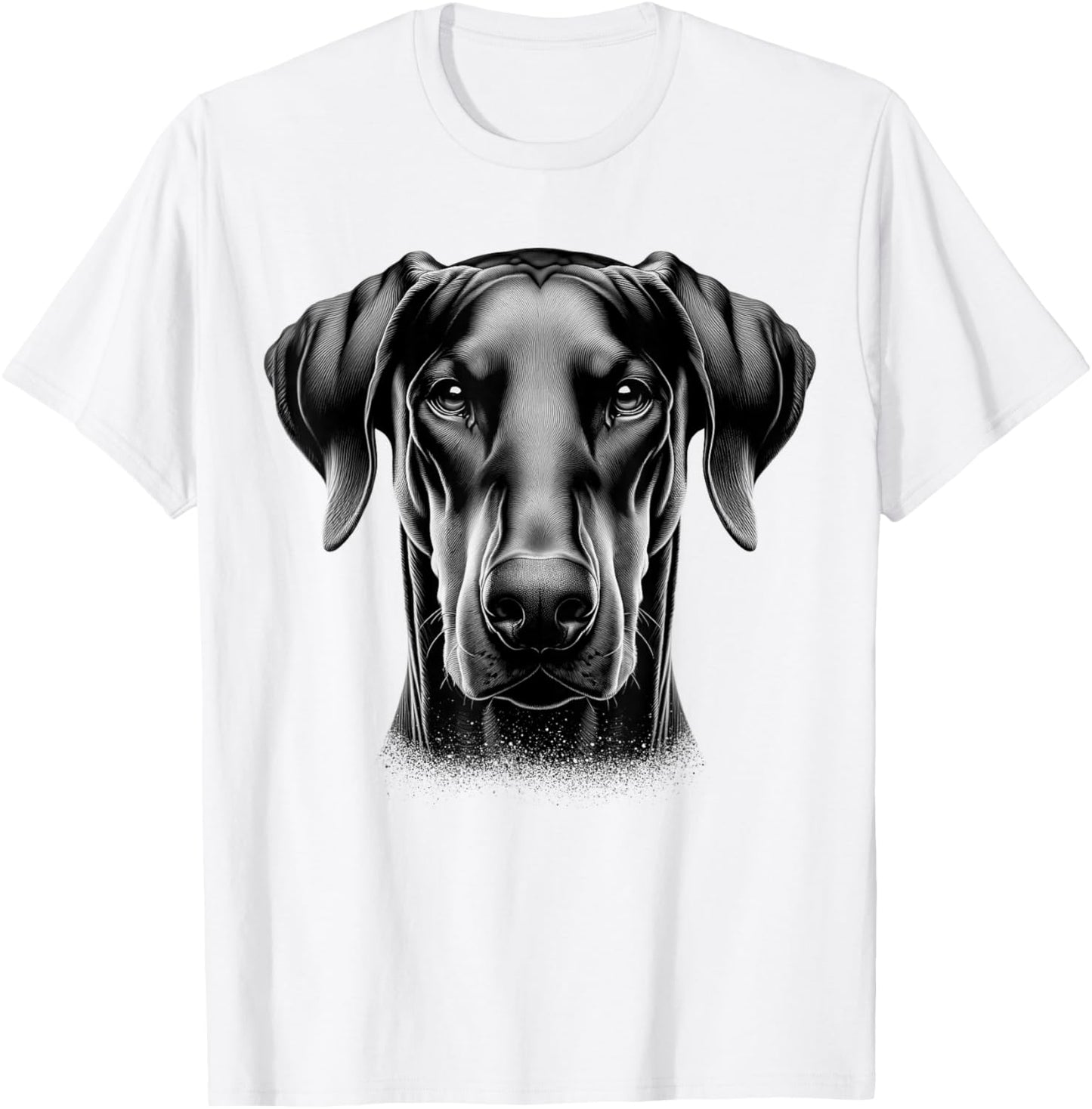 Proud Doberman Head with Floppy Ears T-Shirt - T-Shirt | White