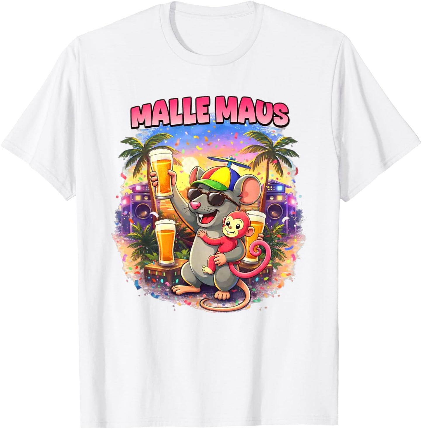 Malle Maus - Mallorca Party Outfit T-Shirt - T-Shirt | White
