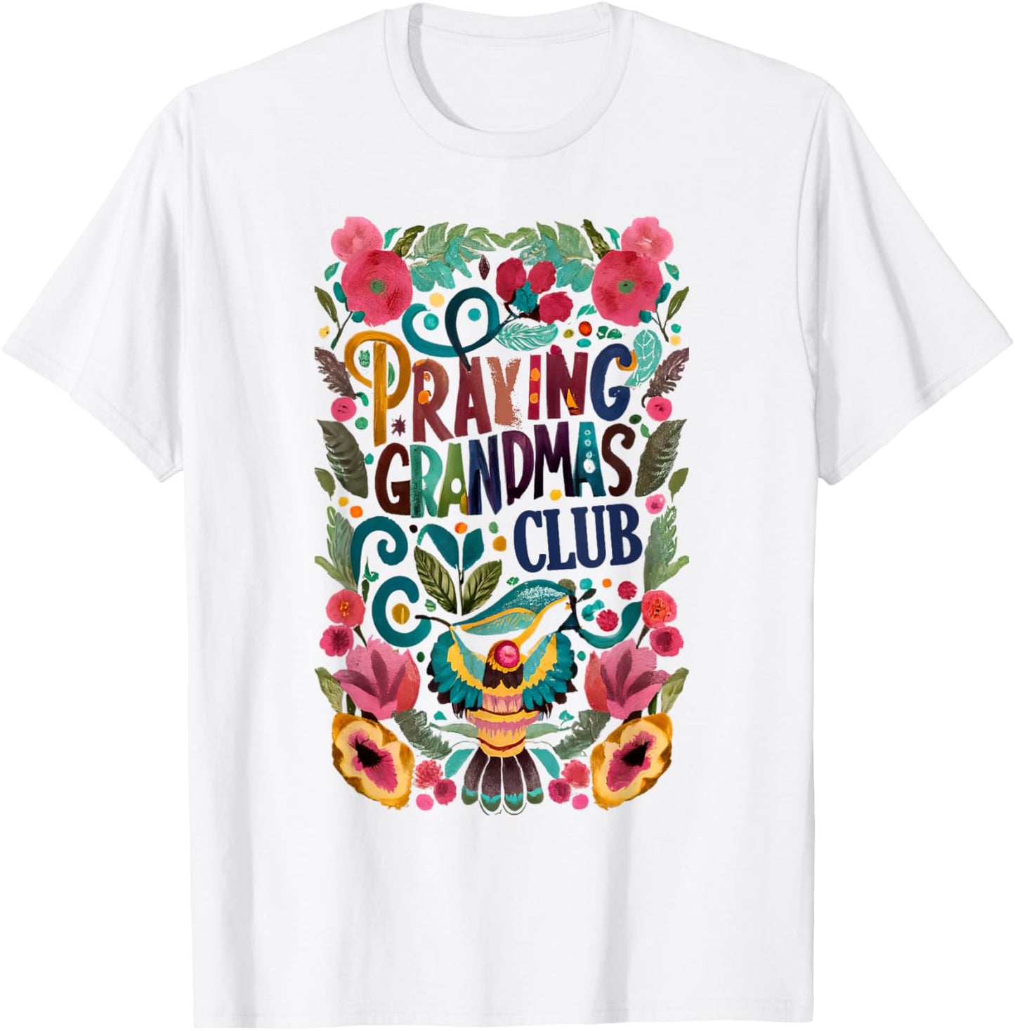 Praying Grandma Club Faith Grandmother Prayers Christians T-Shirt - T-Shirt | White
