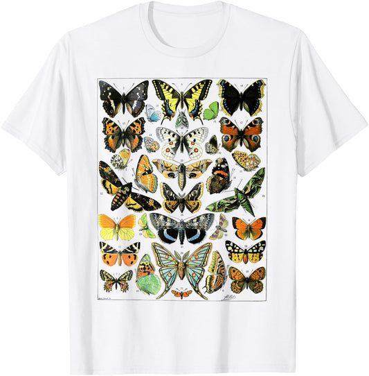 Butterflies Butterfly Collection Vintage Entomology T-Shirt - T-Shirt | White