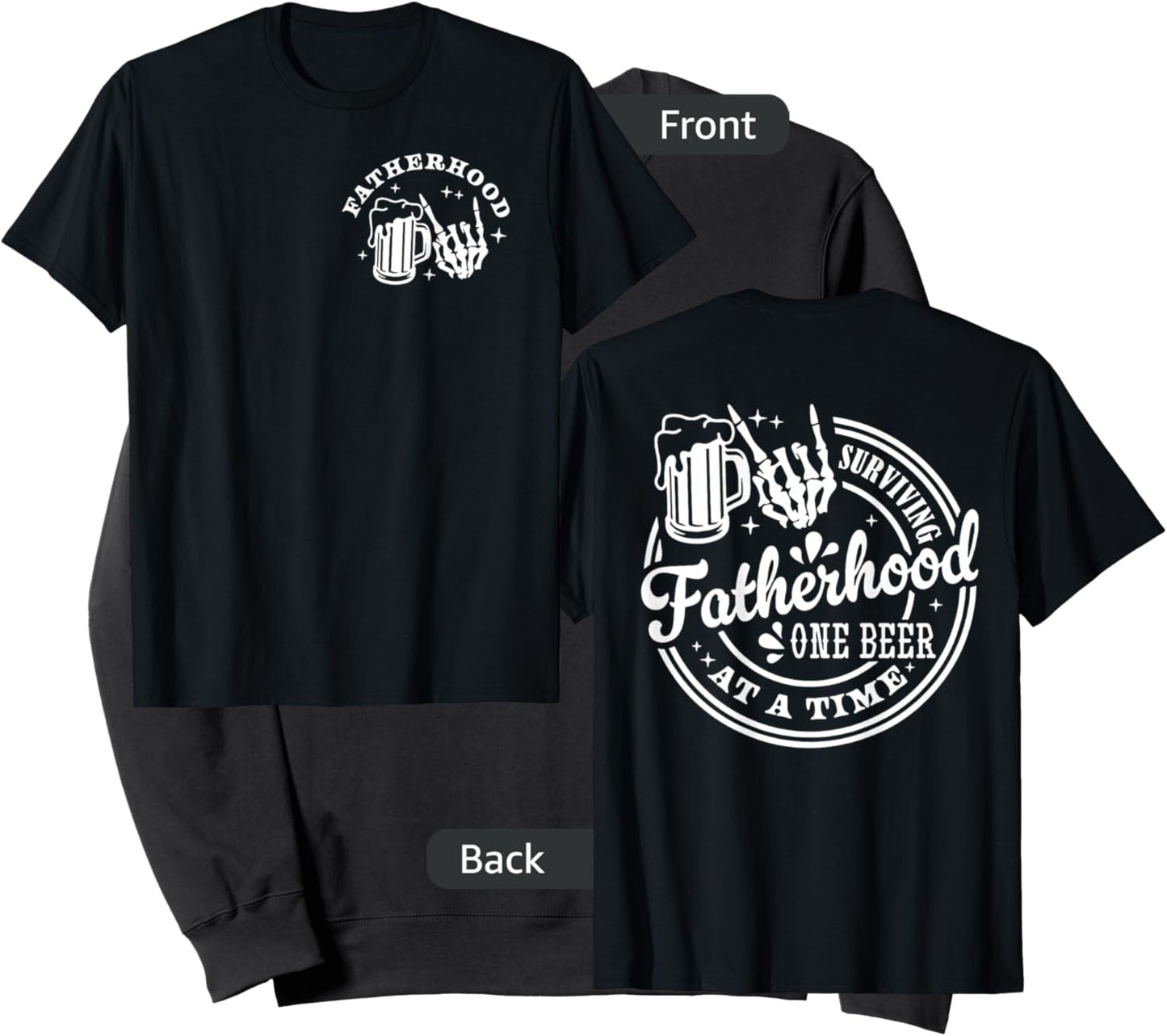 Surviving Fatherhood One Beer At A Time Fathers Day Sweatshirt - Sweatshirt | Black