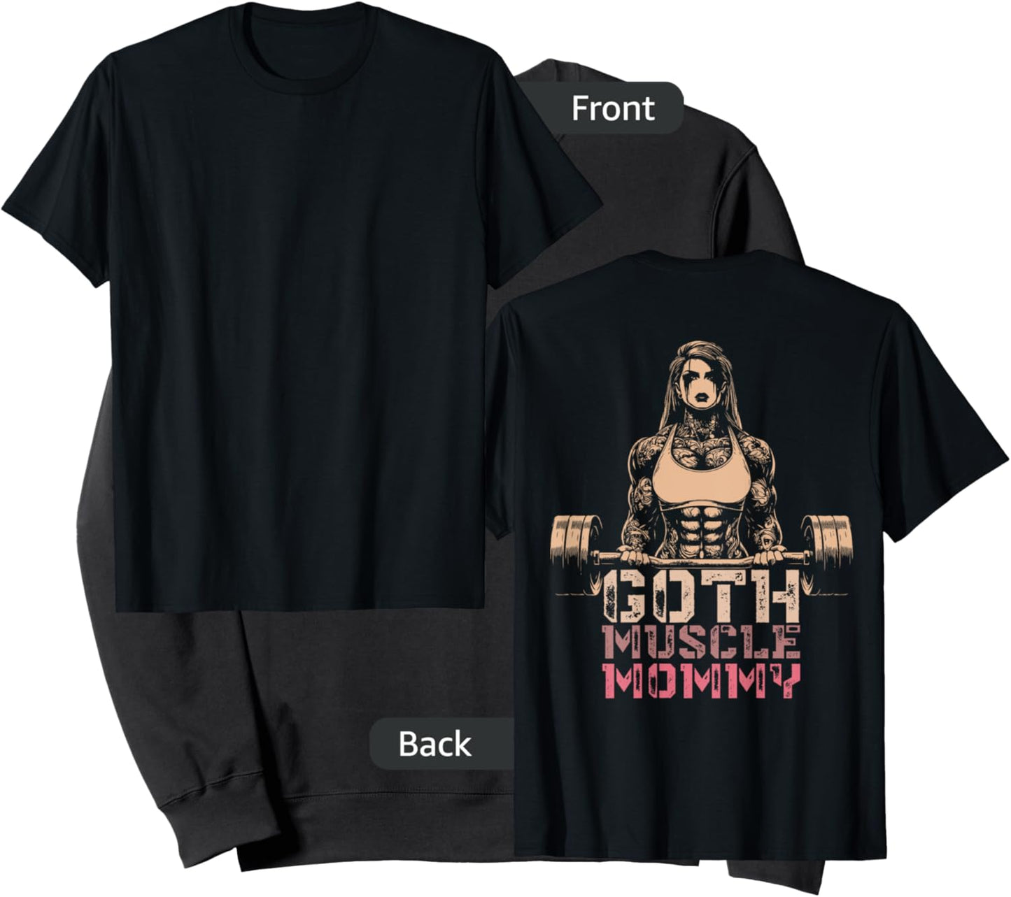 Goth Muscle Mommy Pump Cover Gym Weightlifting Sweatshirt - Sweatshirt | Black
