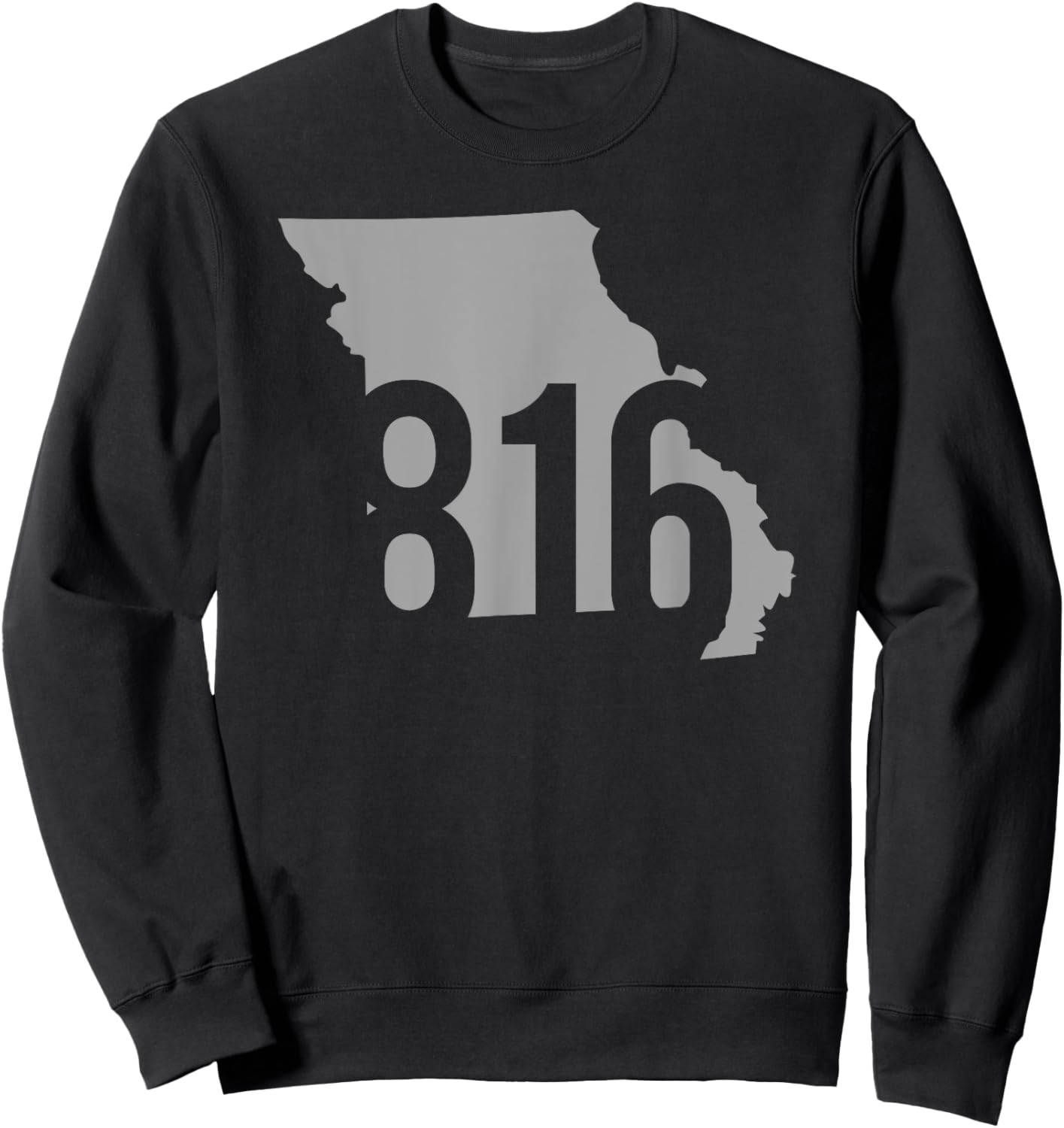 816 Area Code, Kansas City, St. Joseph, Independence, MO Sweatshirt - Sweatshirt | Black