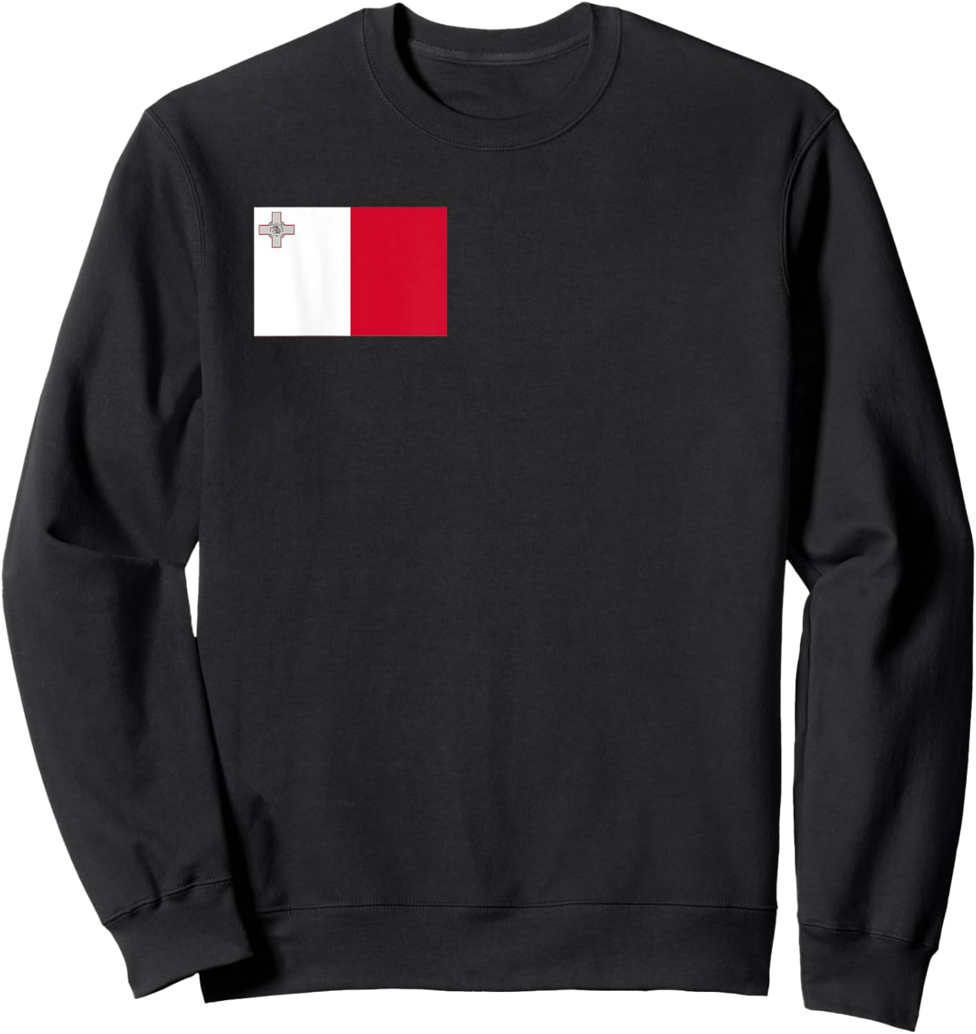 Maltese Flag of Malta Sweatshirt - Sweatshirt | Black