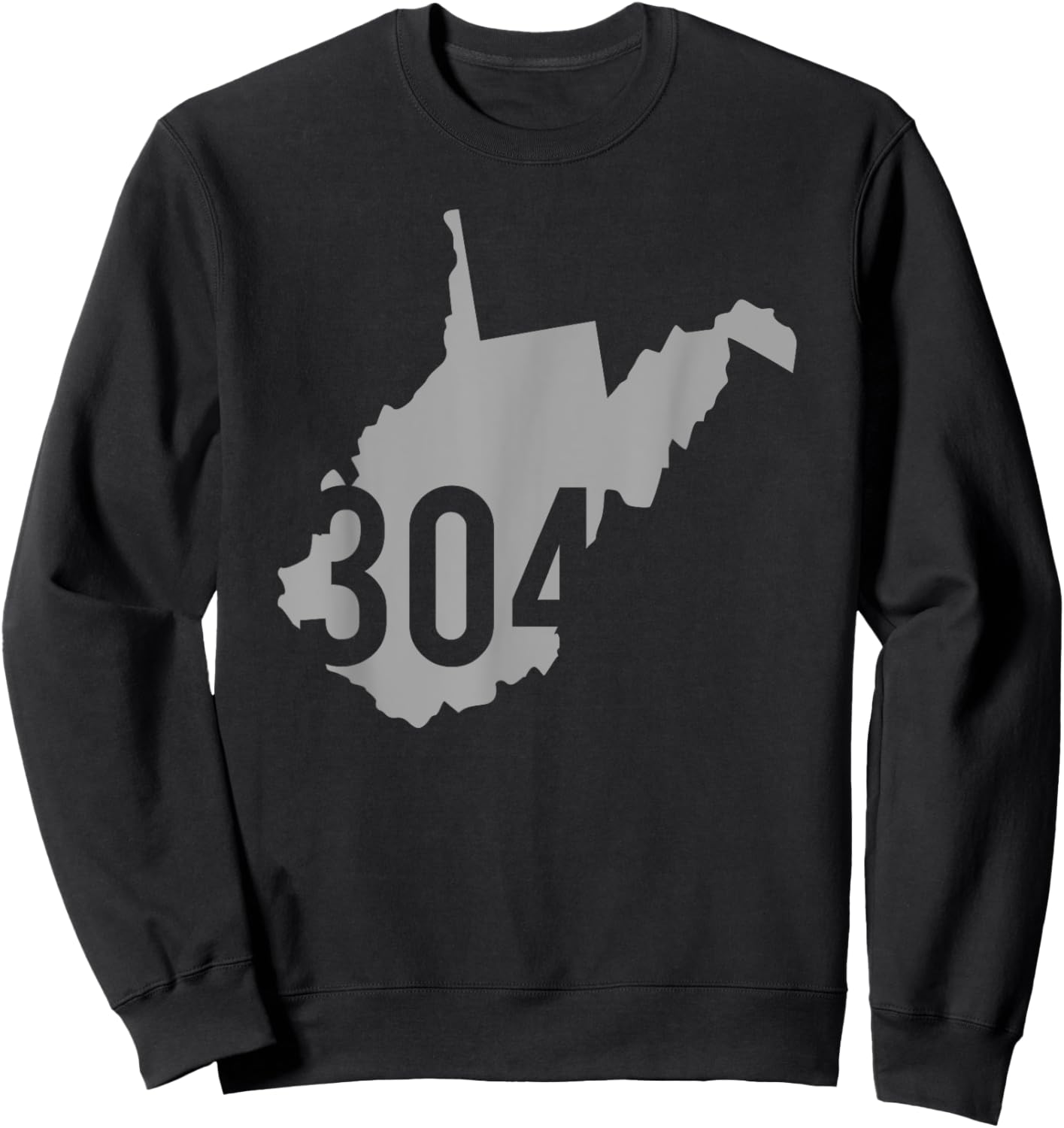 304 Area Code, Charleston, Huntington, Morgantown, WV Sweatshirt - Sweatshirt | Black