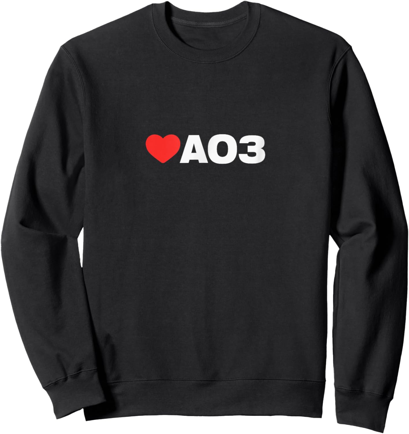 AO3 Love - Like Heart Your Best Favorite: AO3 Sweatshirt - Sweatshirt | Black