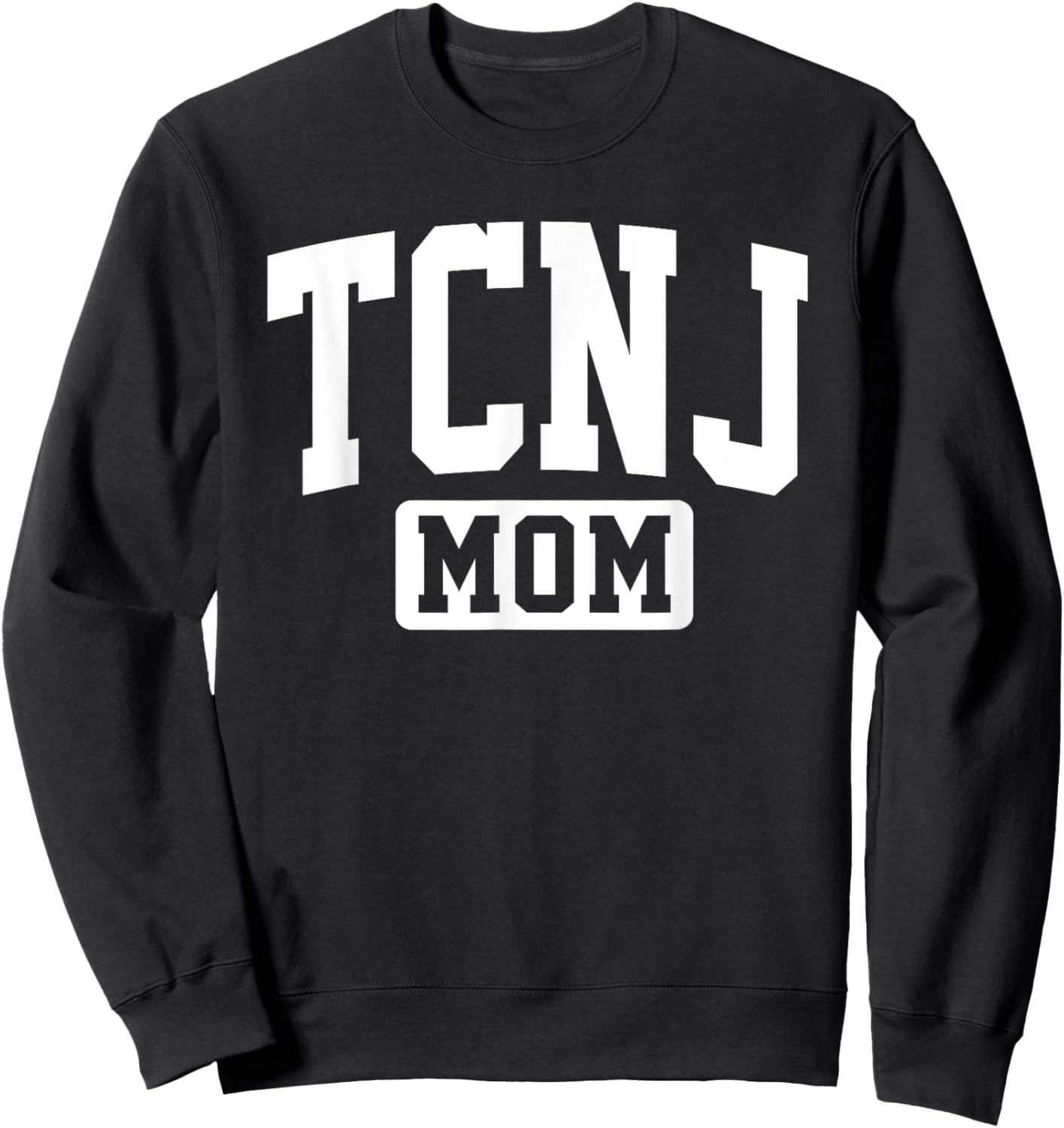 Family University College Arch Retro Design TCNJ The College of New Jersey Mom Mother Arch Vintage Sweatshirt - Sweatshirt | Black