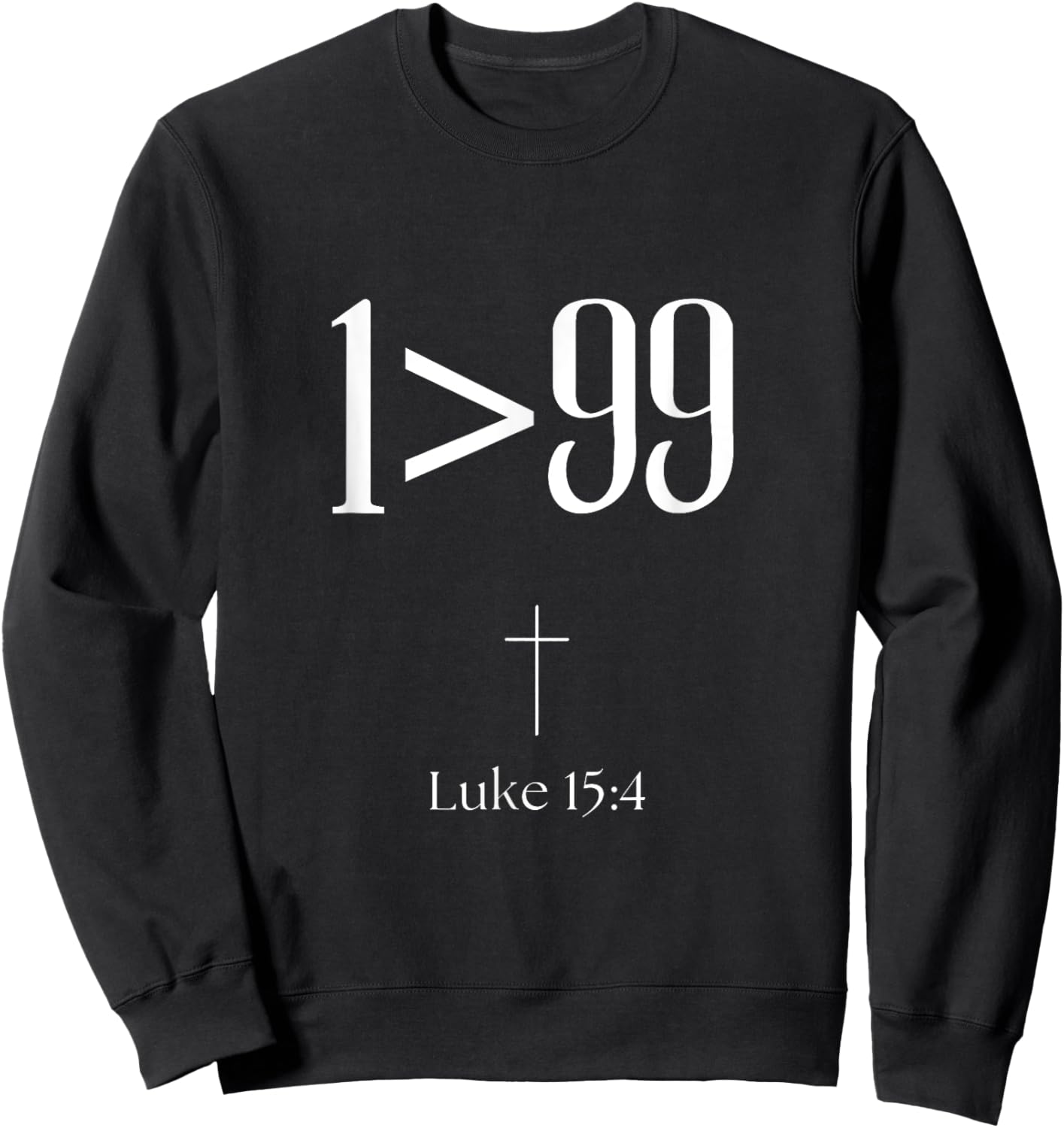 He Left The 99 To Rescue Me Christian Religious Sweatshirt - Sweatshirt | Black