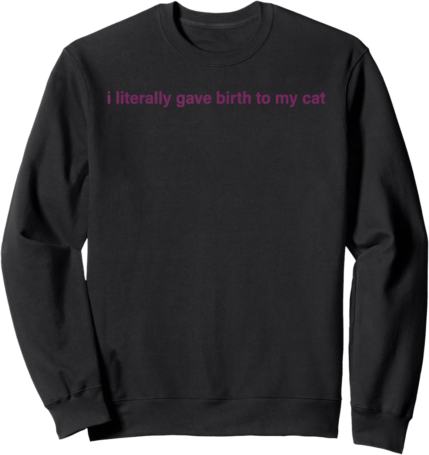 I Literally Gave Birth To My Cat Women Sweatshirt - Sweatshirt | Black