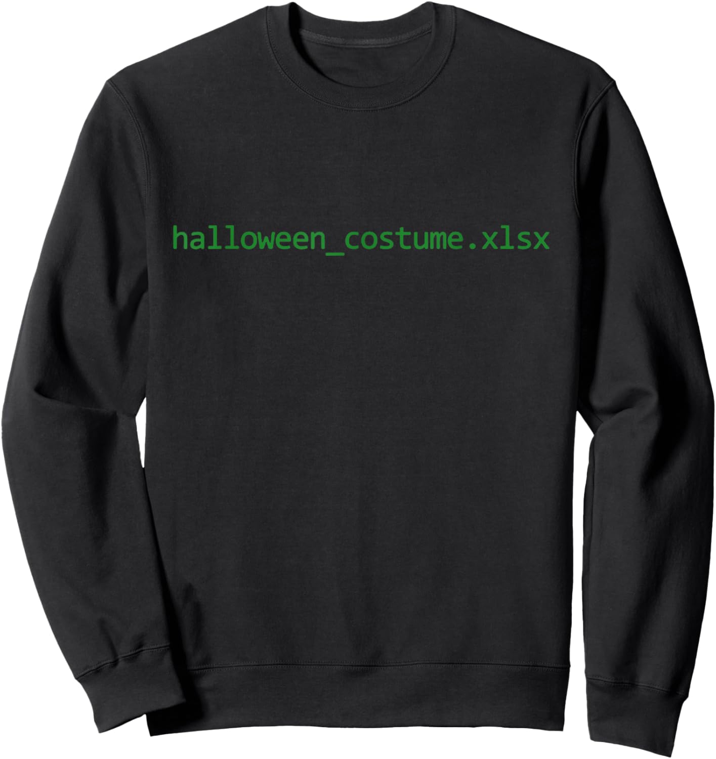 Vintage Funny Halloween Excel Spreadsheet File Sweatshirt - Sweatshirt | Black