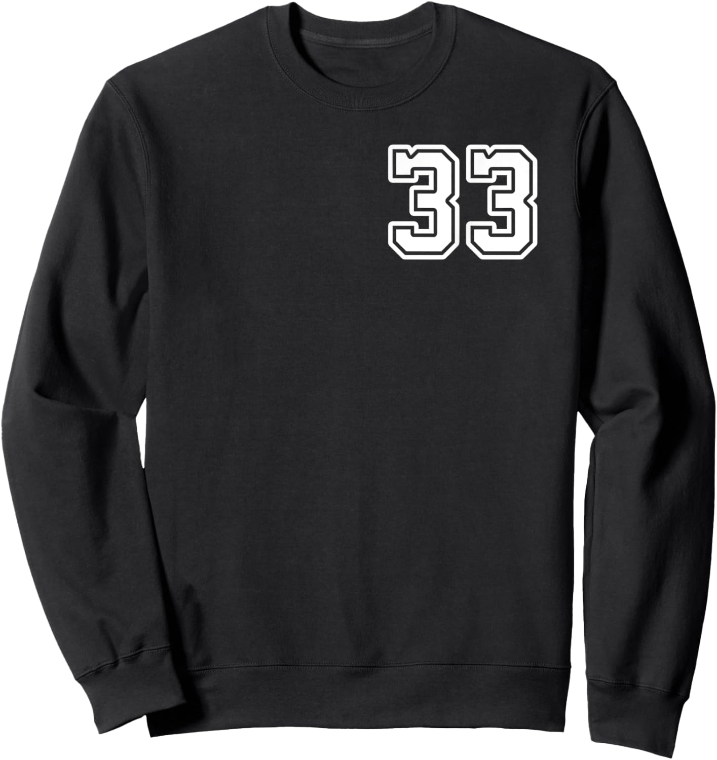 Number 33 Shirt #33 Player Sports Team Men Women Kids Sweatshirt - Sweatshirt | Black
