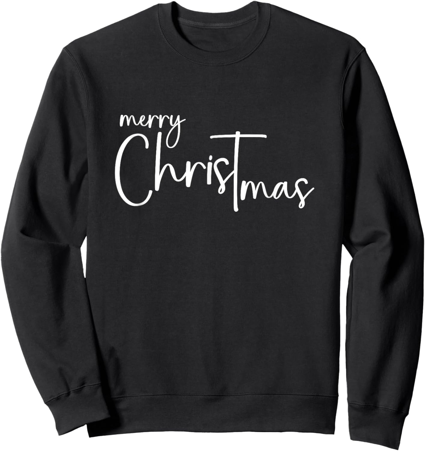 Merry Christ Mas Christmas Begins With Christ Xmas Sweatshirt - Sweatshirt | Black