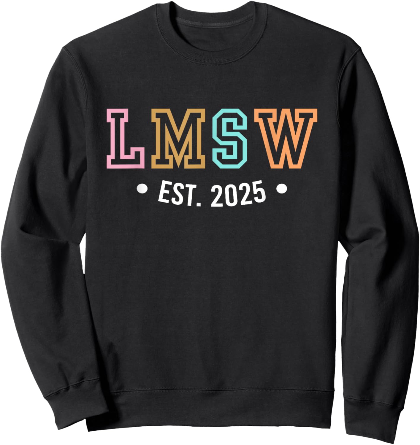 LMSW Est 2025 Licensed Master Social Worker MSW Month Sweatshirt - Sweatshirt | Black