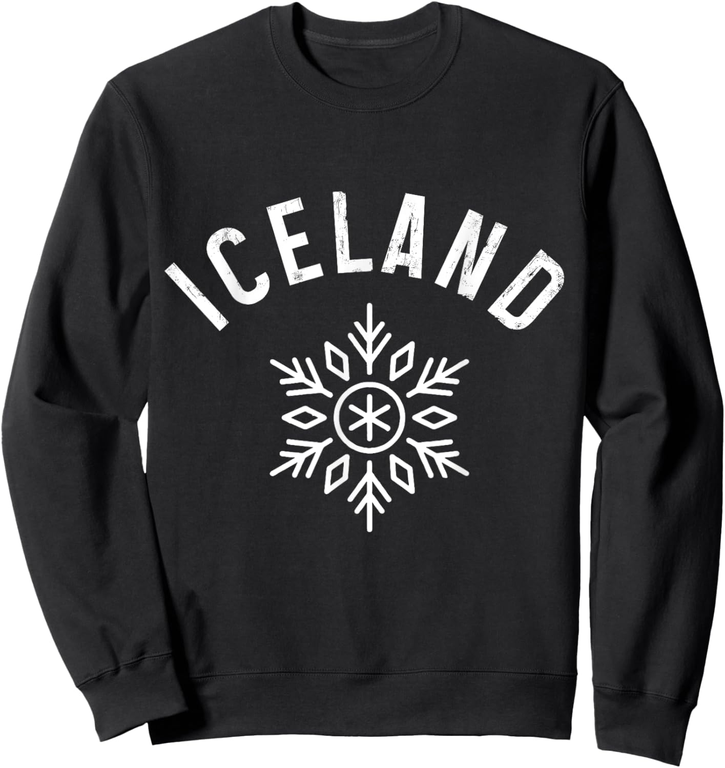 Iceland Snowflake Icelandic Reykjavik Iceland Souvenir Sweatshirt - Sweatshirt | Black