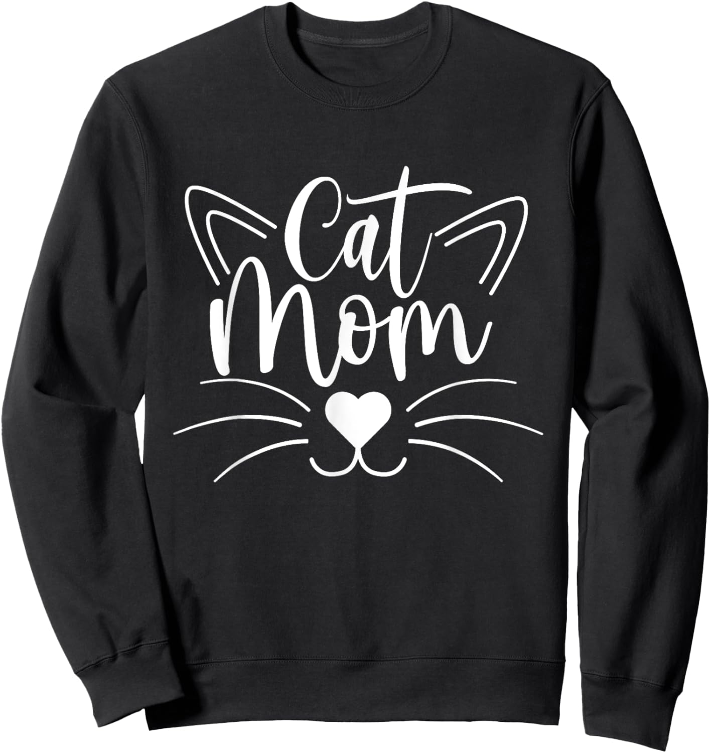 Cat Mom - Cat Lover Kitten Owner Kitty Women Girls Kids Sweatshirt - Sweatshirt | Black