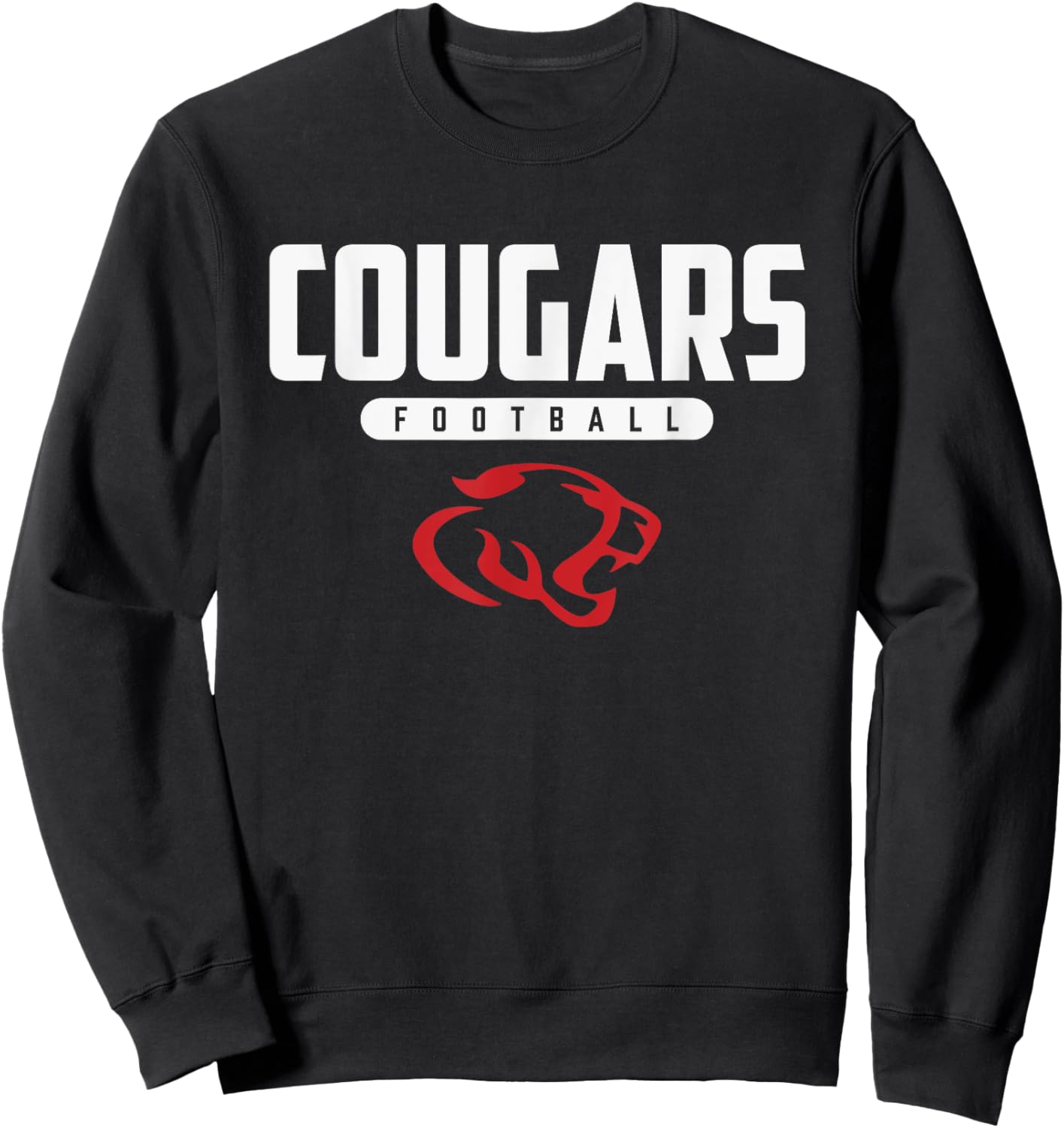 Crosby Cougars Logo Football HS Sweatshirt - Sweatshirt | Black