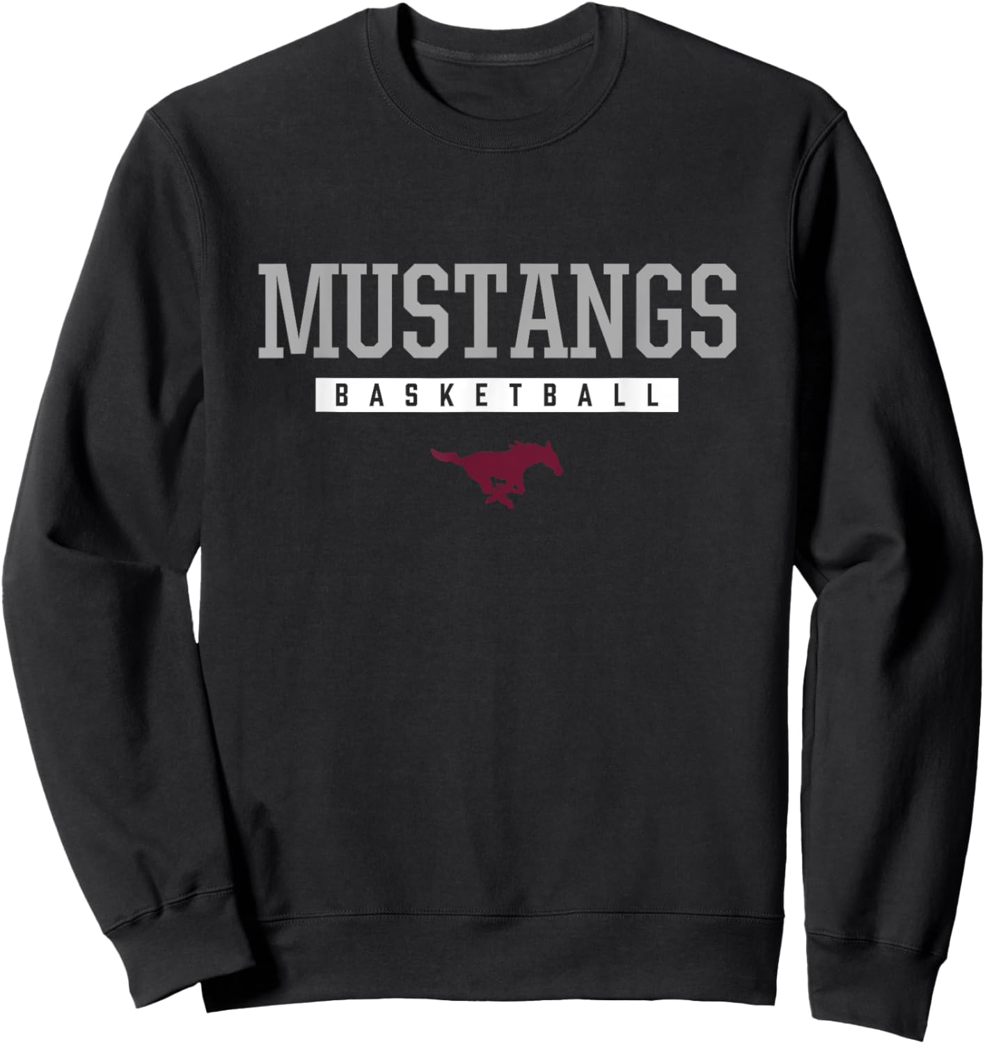 Clifton Mustangs Logo Basketball HS Sweatshirt - Sweatshirt | Black