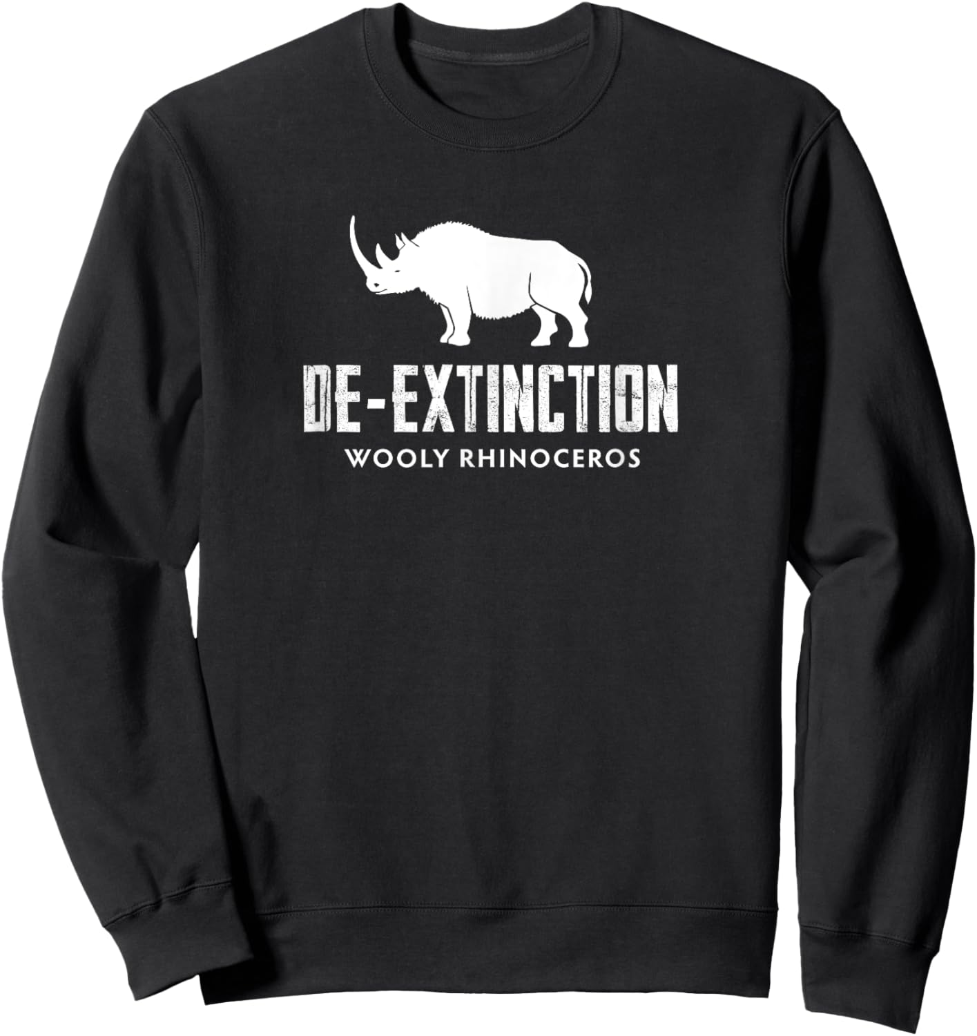 De-Extinction Wooly Rhinoceros Sweatshirt - Sweatshirt | Black