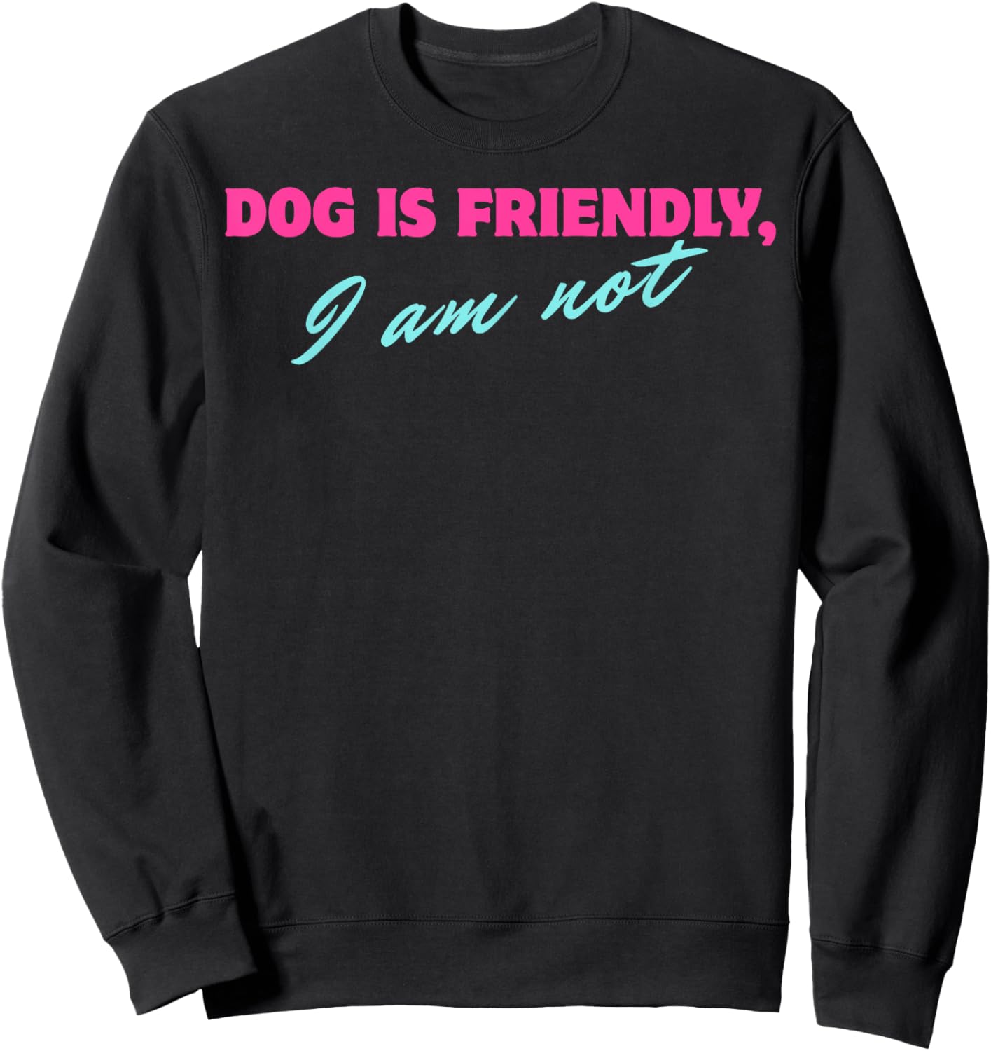 Dog Is Friendly I Am Not Sweatshirt - Sweatshirt | Black