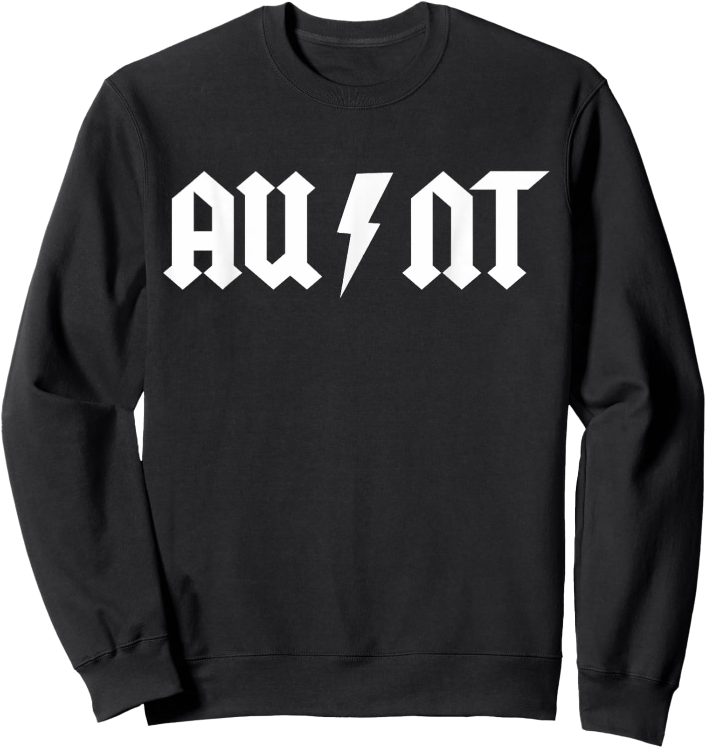 Rock n Roll Aunt Birthday Rock Star Matching Family Sweatshirt - Sweatshirt | Black