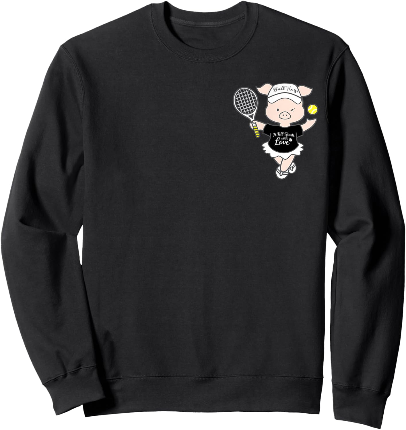 Tennis Ball Hogs Sweatshirt - Sweatshirt | Black