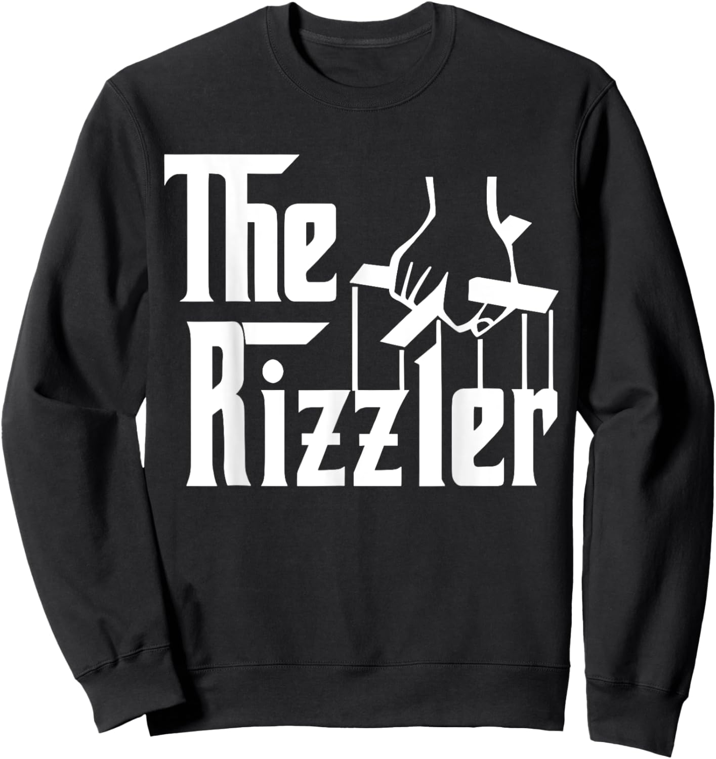 The Funny Rizzler Big Justice Apparel Men Women -Adults , Black, Small, Short Sleeve, Modern, Graphic Sweatshirt - Sweatshirt | Black
