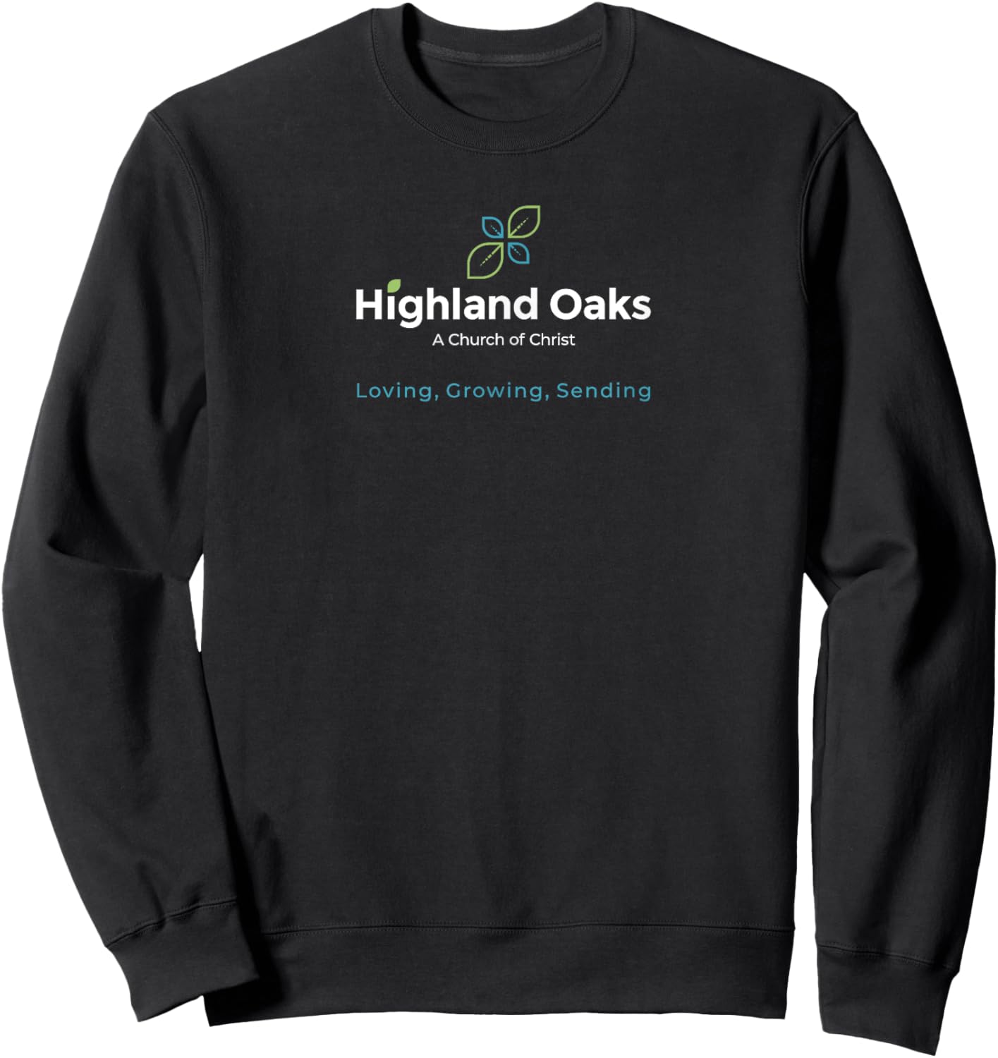 KLM Design - HOCC Highland Oaks - Loving, Growing, Sending Classic Black Short Sleeve Sweatshirt - Sweatshirt | Black