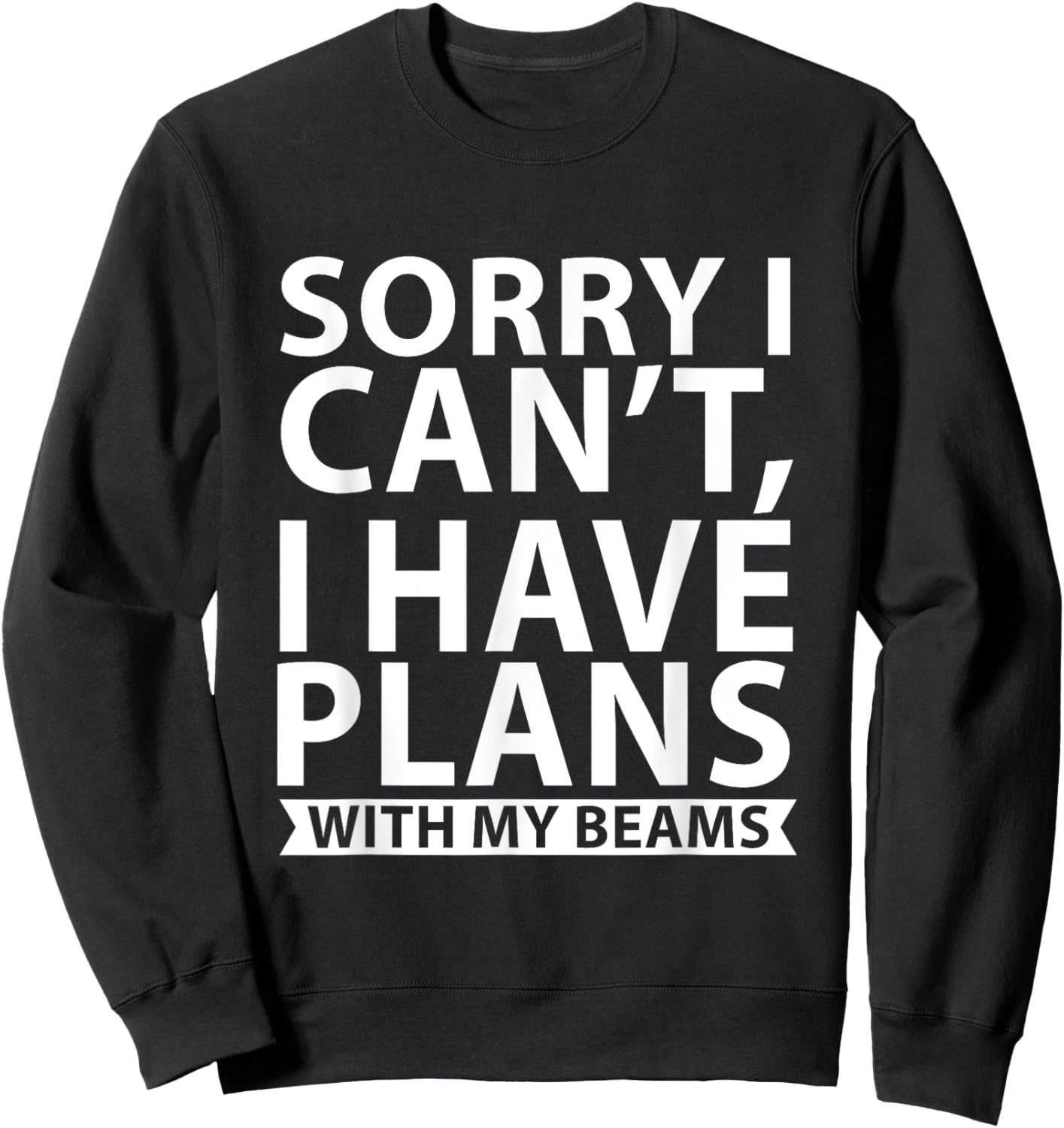 Sorry I Can’t, I Have Plans with My Beams Sweatshirt - Sweatshirt | Black