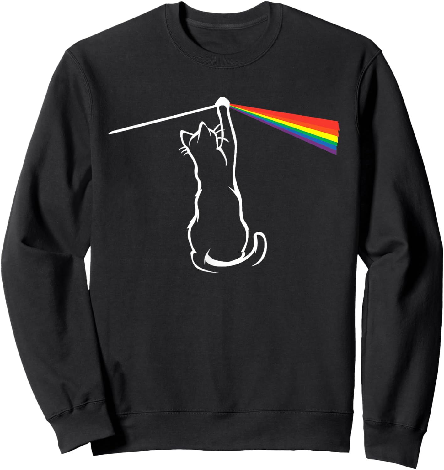 Funny Cat Rock Music Gift Kids Fra Sweatshirt - Sweatshirt | Black