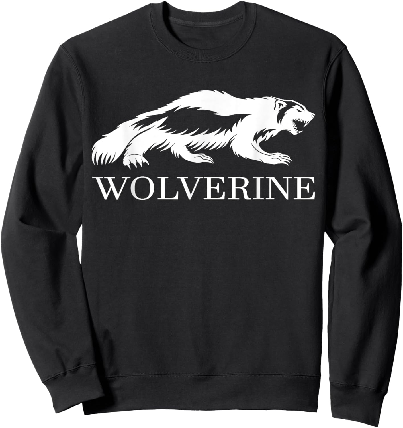Wolverine Art Wild Animal WOLVERINE Lover Sweatshirt - Sweatshirt | Black