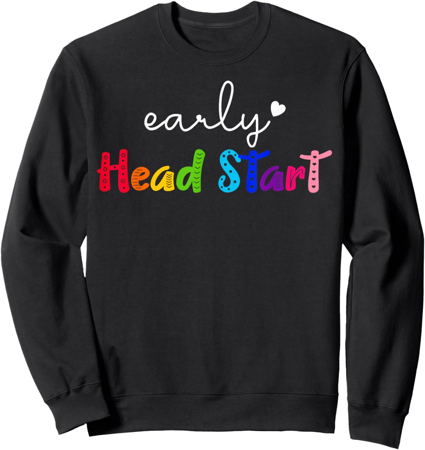 Retro Early Head Start Early Childhood Education Teacher Sweatshirt - Sweatshirt | Black